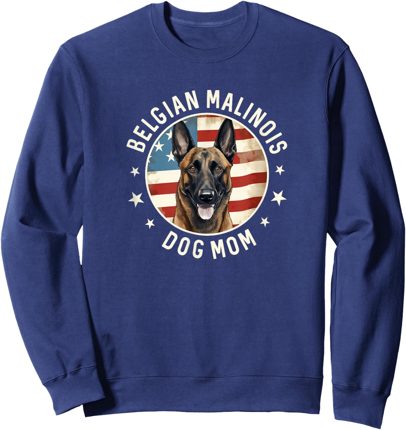Belgian Malinois Gifts , Belgian Malinois Dog Mom Sweatshirt - Sweatshirt | Navy