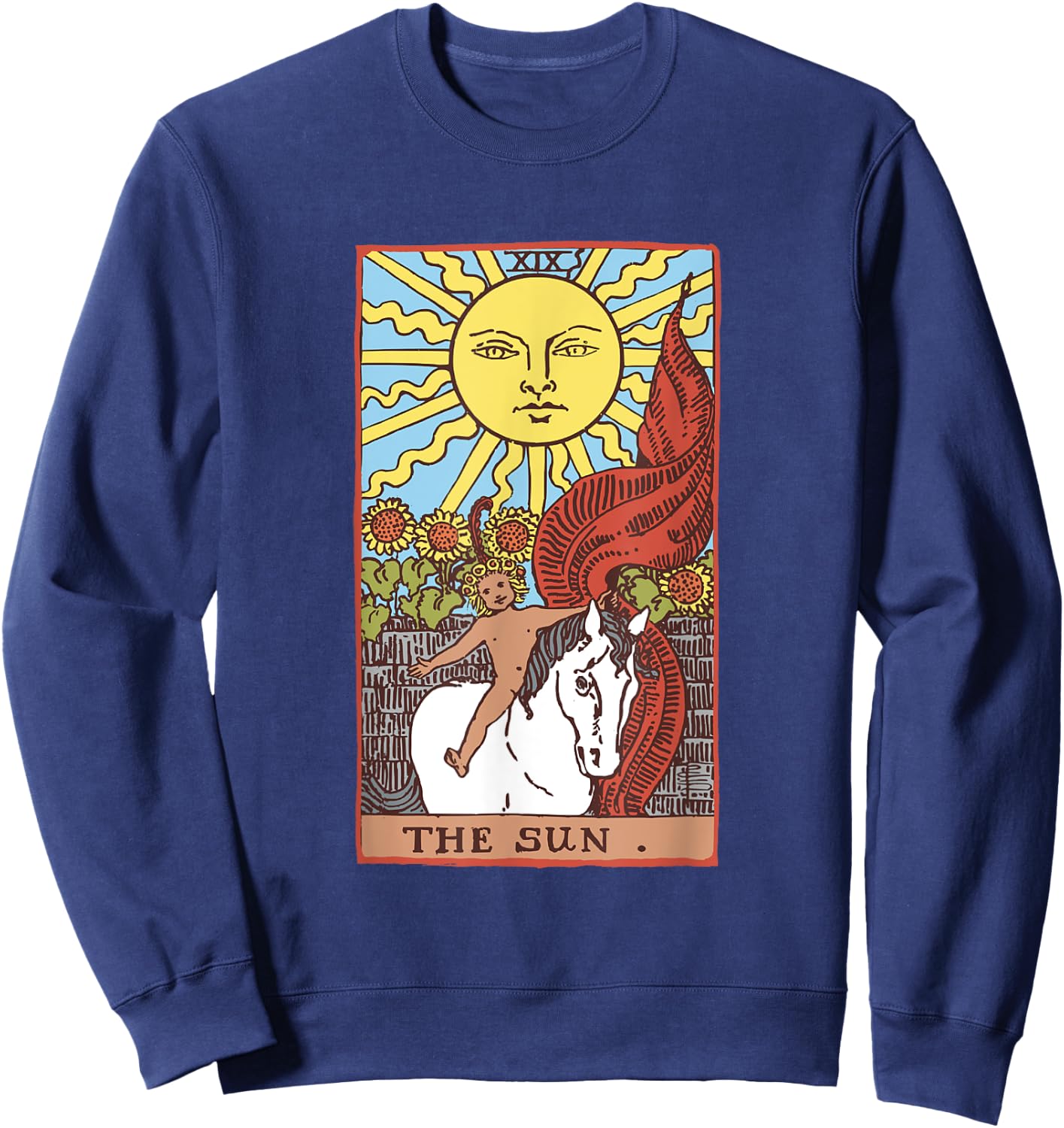 Sun Tarot Card Rider Waite Sweatshirt - Sweatshirt | Navy