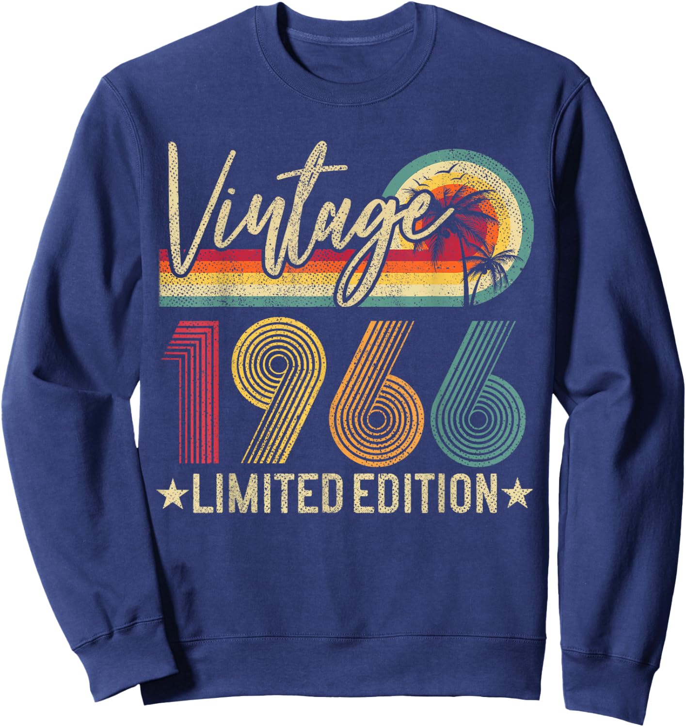 Limited Edition 1966 60th Birthday Gift 60 Years Old Vintage Sweatshirt - Sweatshirt | Navy