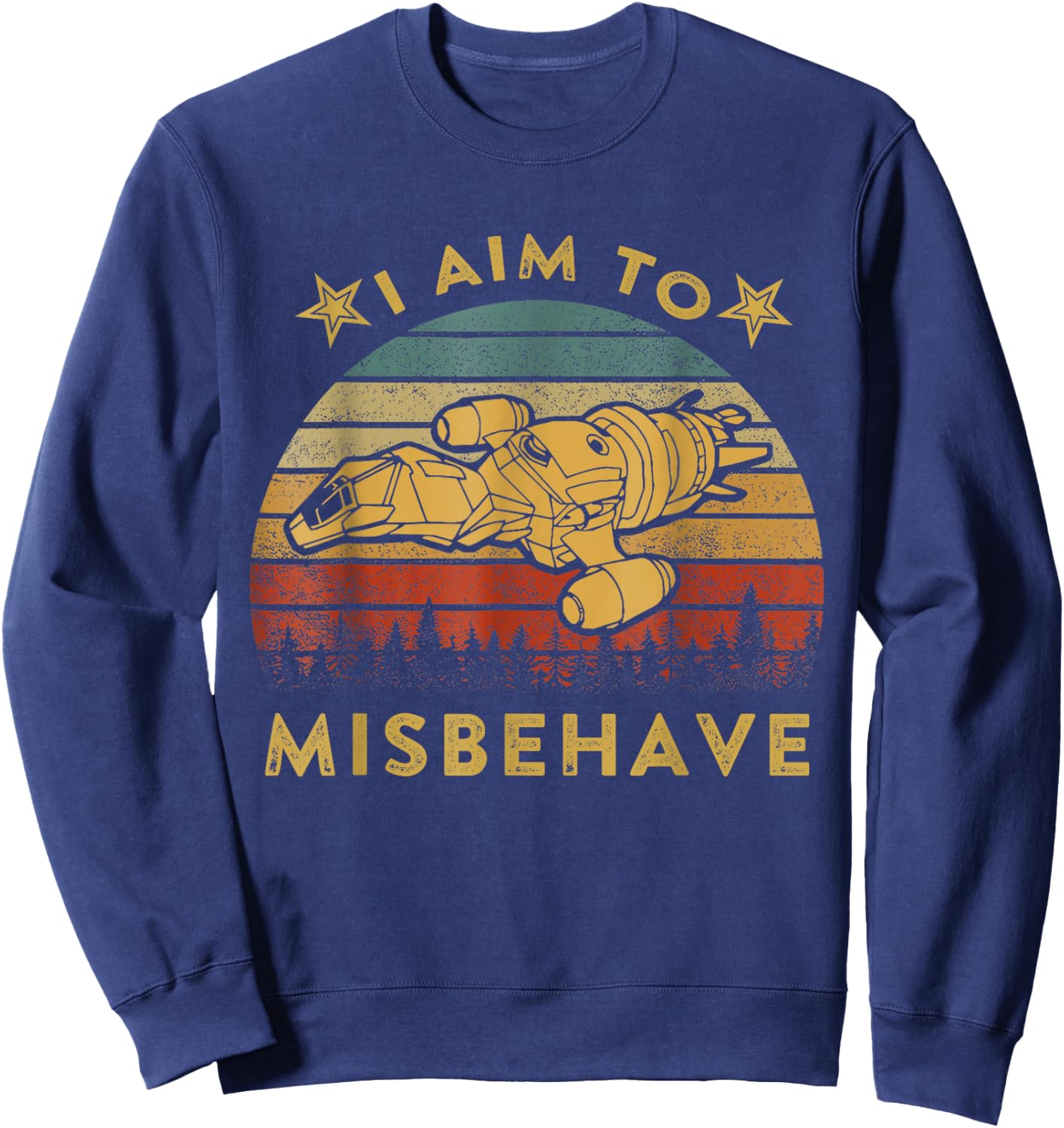 I Aim to Misbehave Vintage Sweatshirt - Sweatshirt | Navy