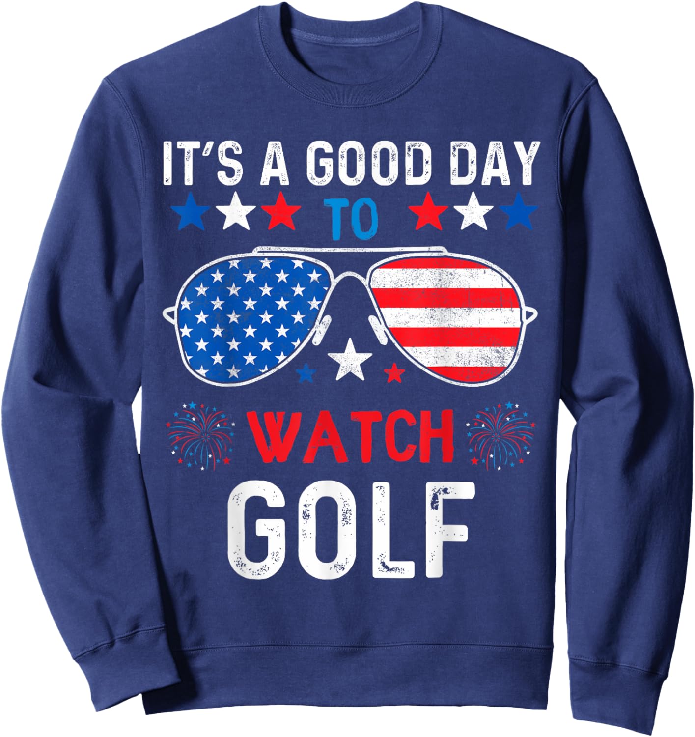 Golf USA Support the Team Sunglasses USA Flag Girls Kids Men Sweatshirt - Sweatshirt | Navy