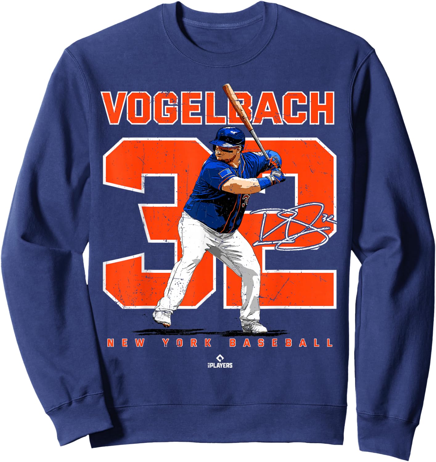 Number and Portrait Daniel Vogelbach New York MLBPA Sweatshirt - Sweatshirt | Navy