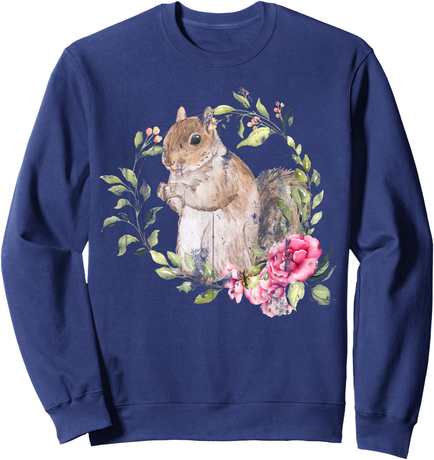 Flowers Squirrel Sweatshirt - Sweatshirt | Navy
