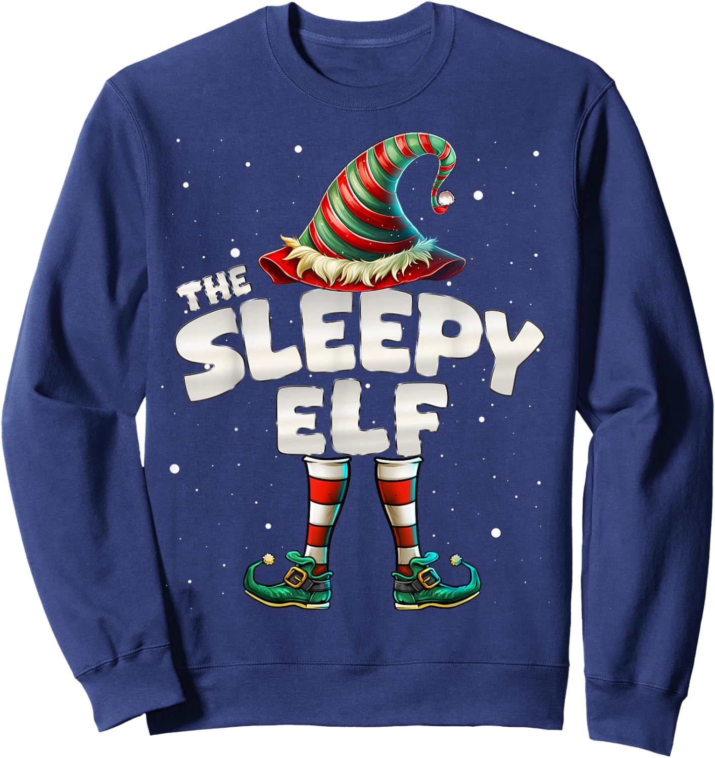 I'm The Sleepy Elf Family Matching Group Christmas Sweatshirt - Sweatshirt | Navy