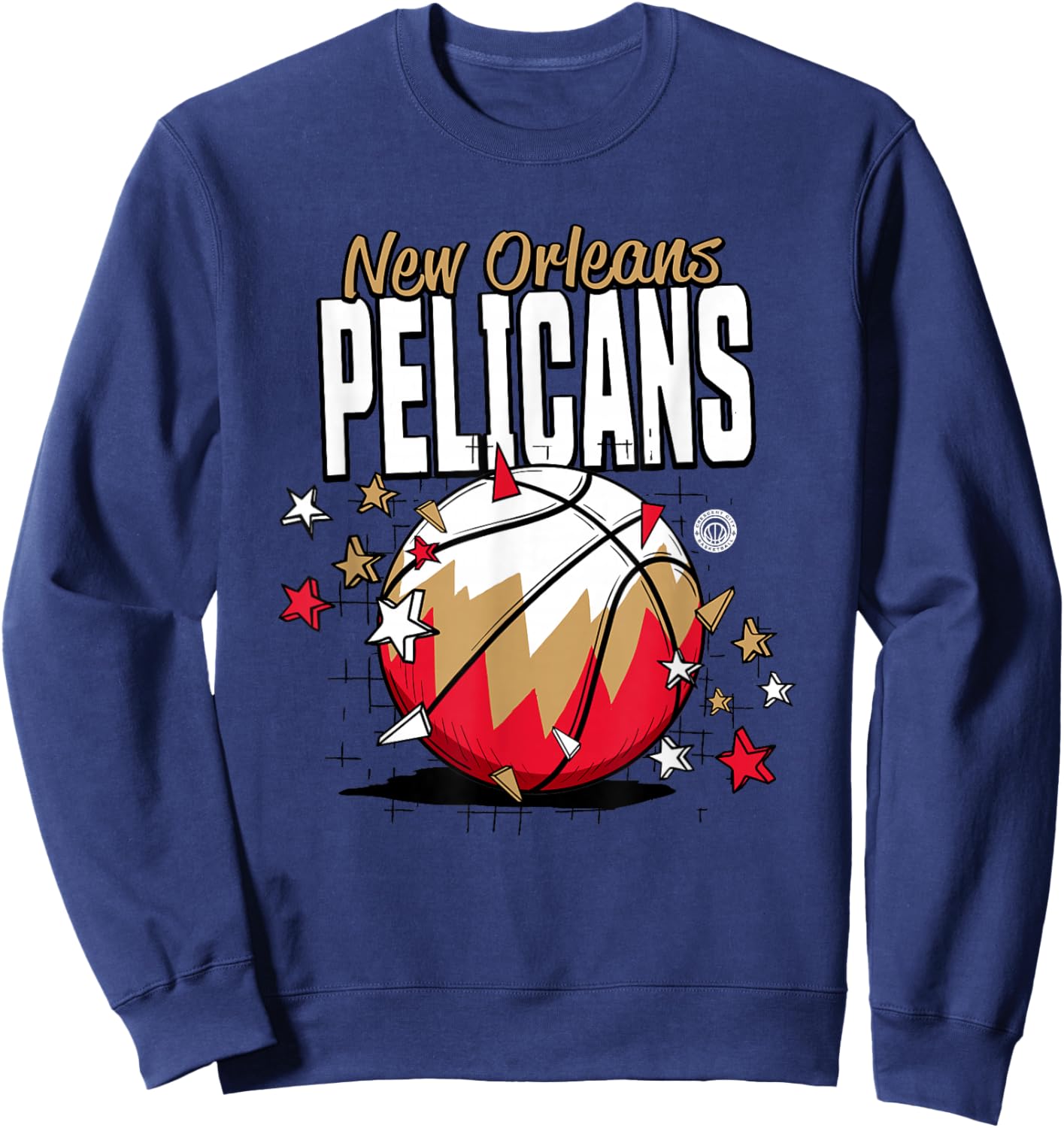 NBA New Orleans Pelicans Basketball Doodle Stars Sweatshirt - Sweatshirt | Navy