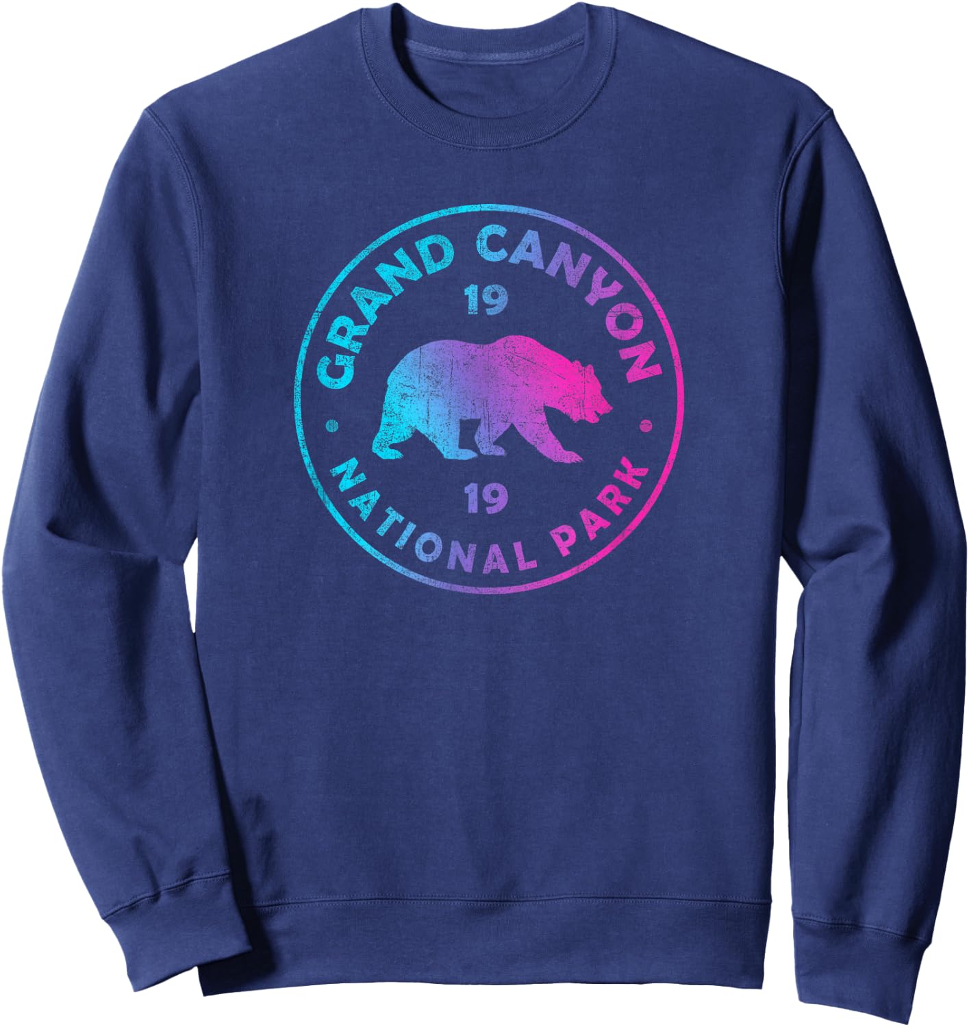 Grand Canyon National Park Colorful Bear Tie Dye Souvenir Sweatshirt - Sweatshirt | Navy