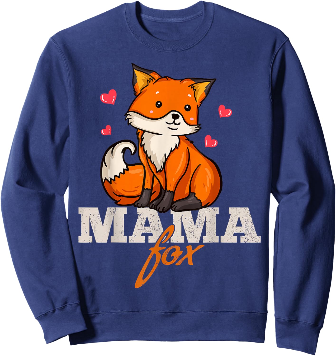Foxes Mama Mom Mother's Day Sweatshirt - Sweatshirt | Navy