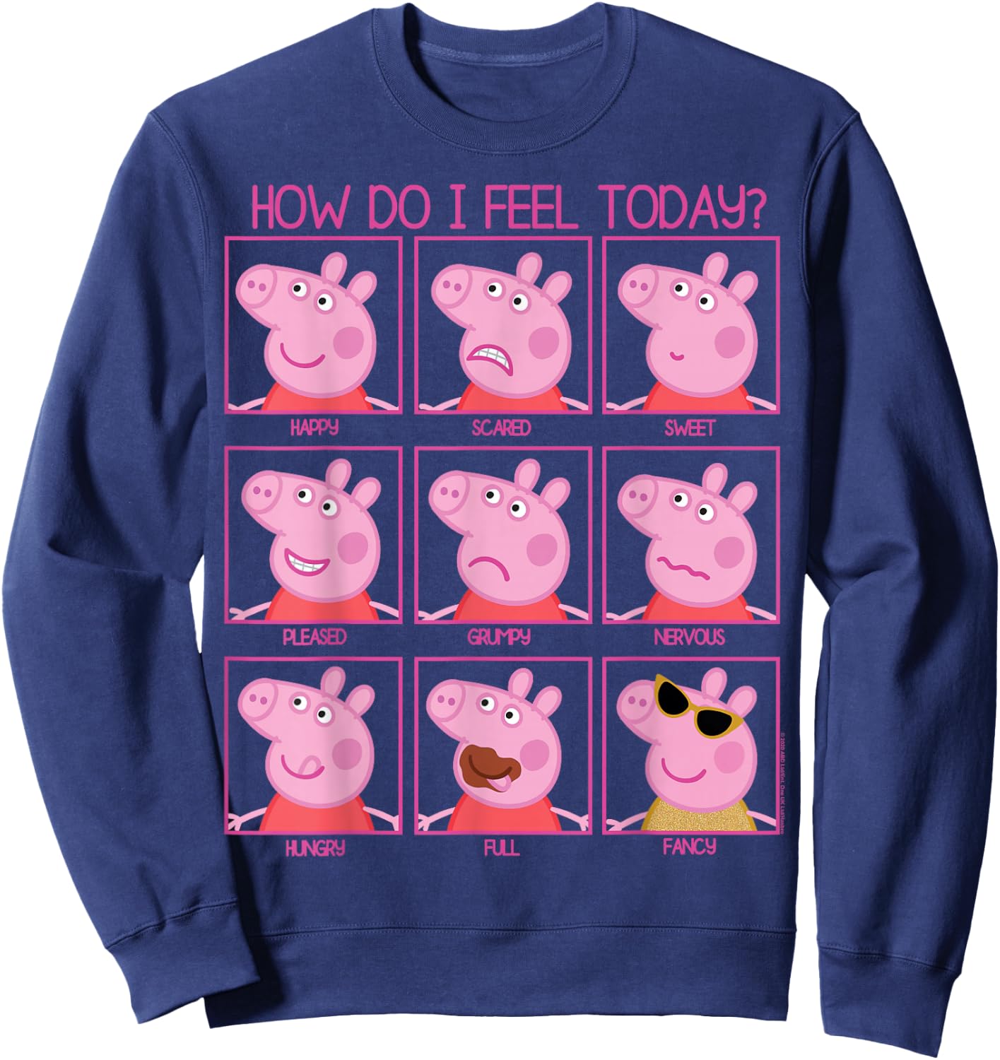 Peppa Pig How Do I Feel Today Sweatshirt - Sweatshirt | Navy