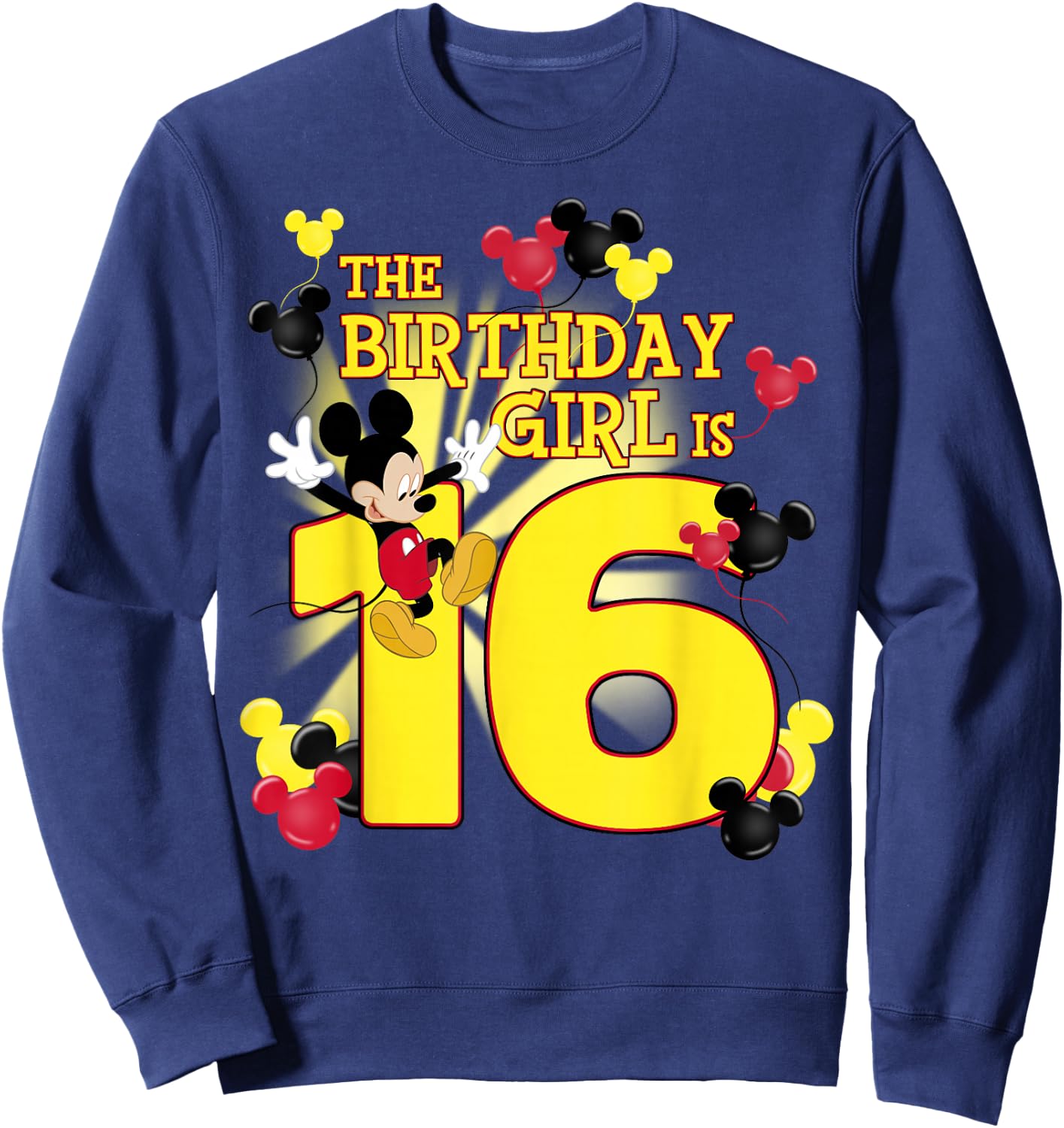 Disney Mickey And Friends Mickey 16th Birthday Girl Sweatshirt - Sweatshirt | Navy