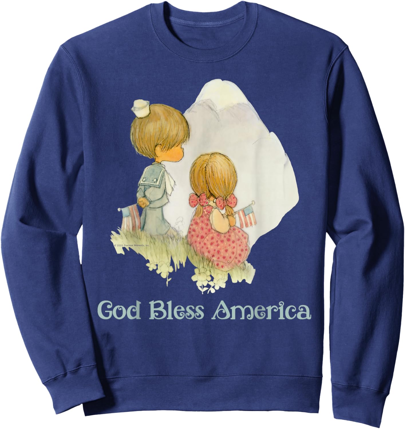 Precious Moments God Bless America Sweatshirt - Sweatshirt | Navy