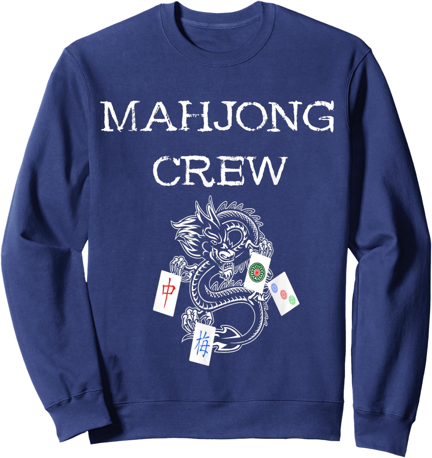 Mahjong Crew Mah Jongg Squad Team Chinese Game Set Group Sweatshirt - Sweatshirt | Navy