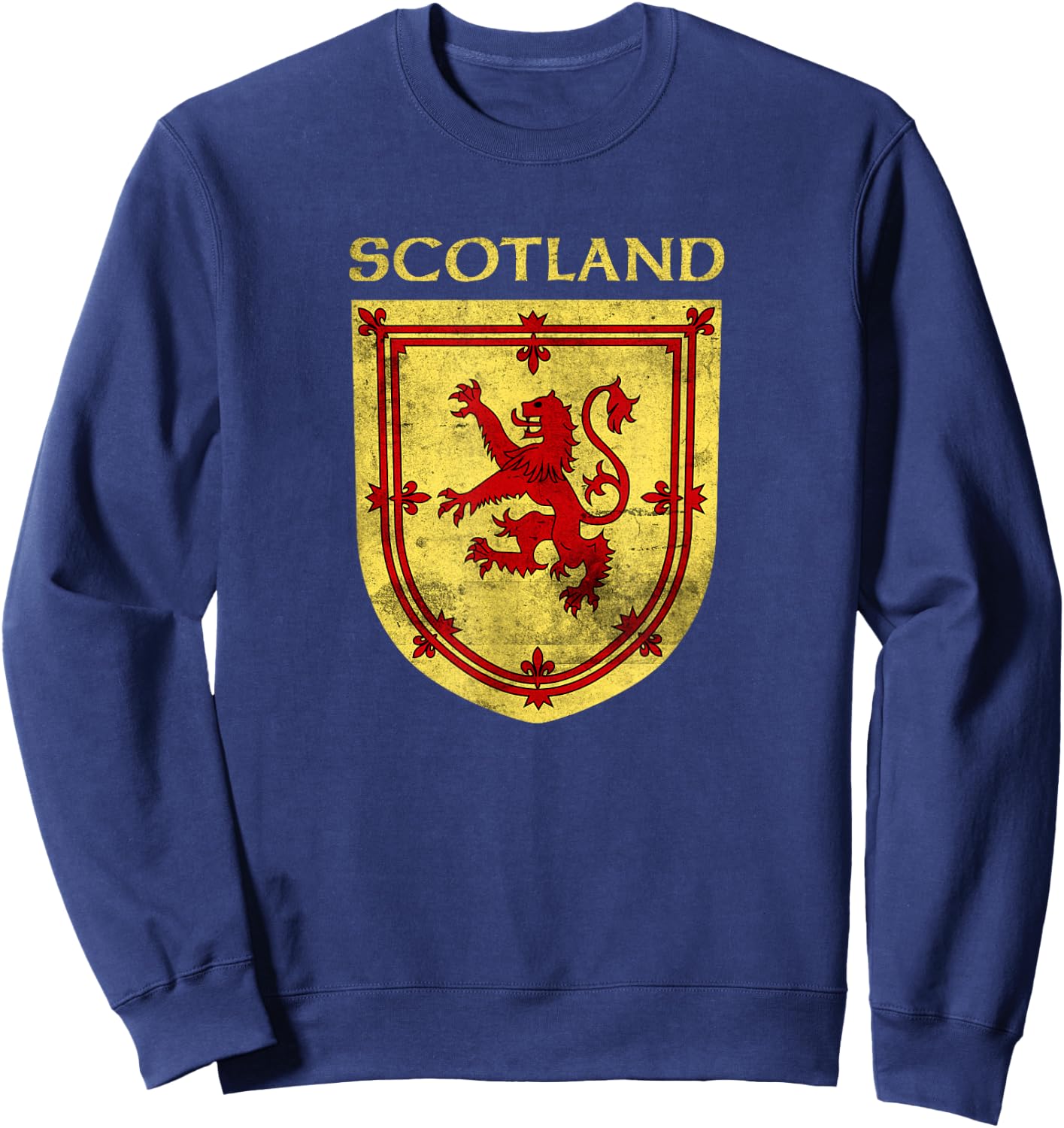 Scotland Coat of Arms & Scottish Rampant Lion Sweatshirt - Sweatshirt | Navy