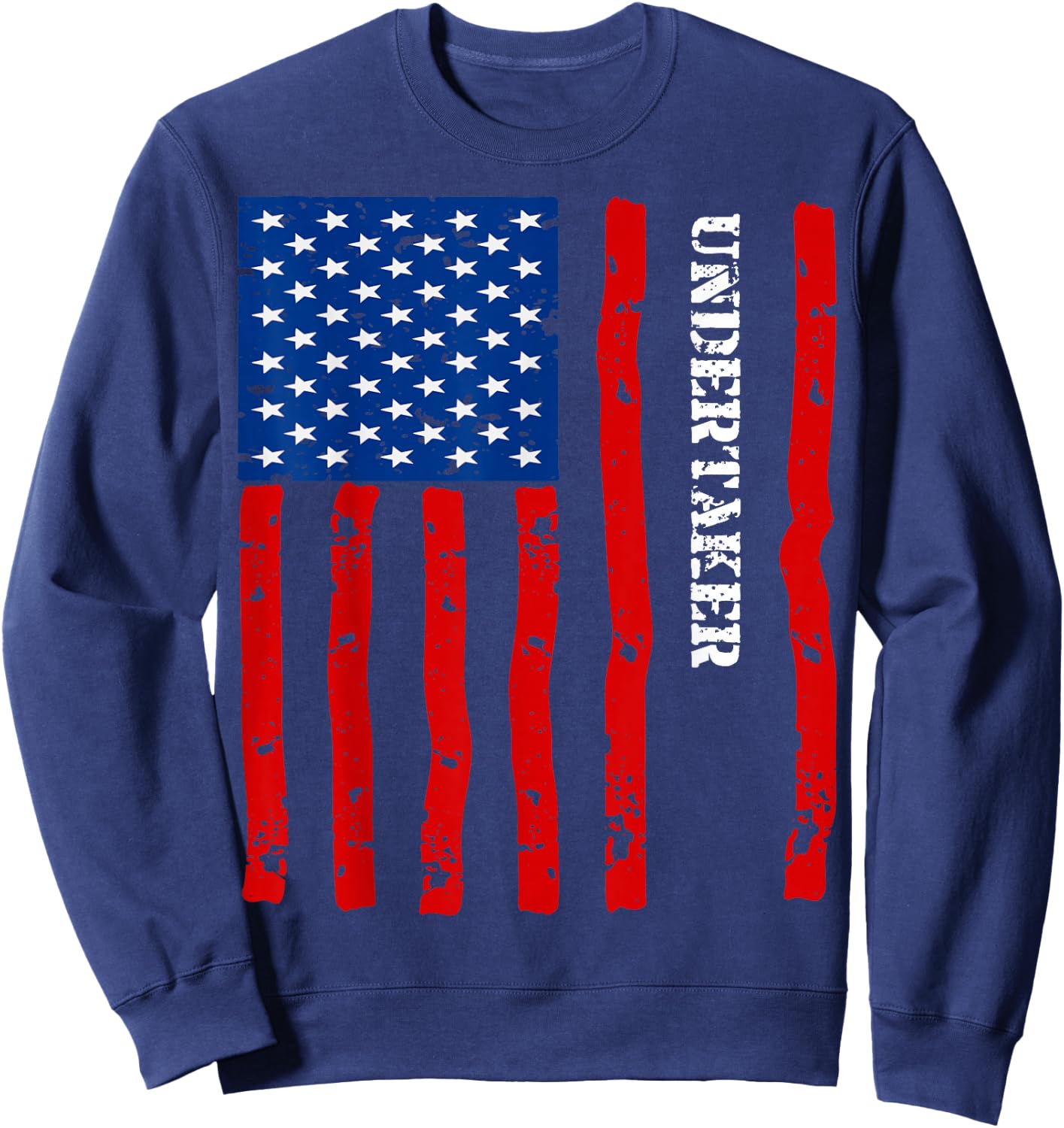 Cool Undertaker Accessories Things Stuff USA Flag Sweatshirt - Sweatshirt | Navy