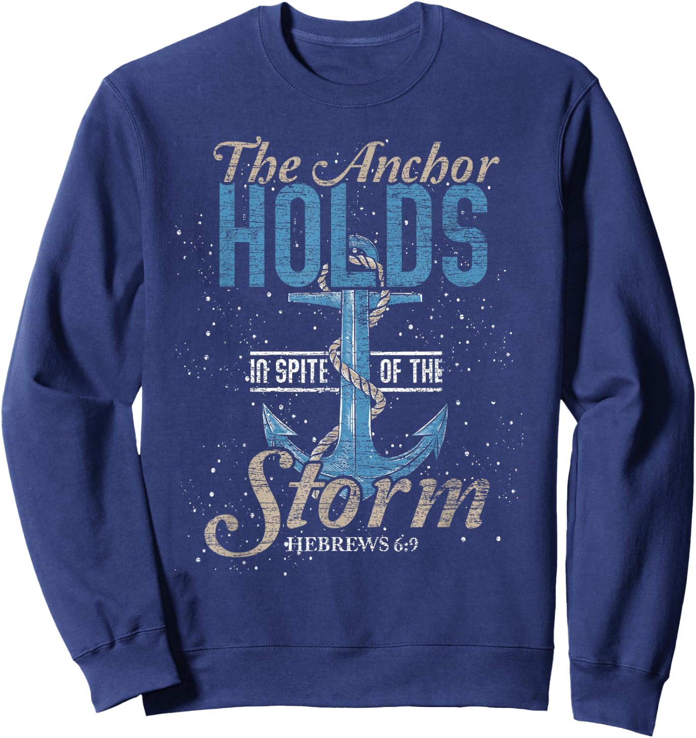 Holy Bible Spiritual Christian Gift Bible Verse Prayer Sweatshirt - Sweatshirt | Navy