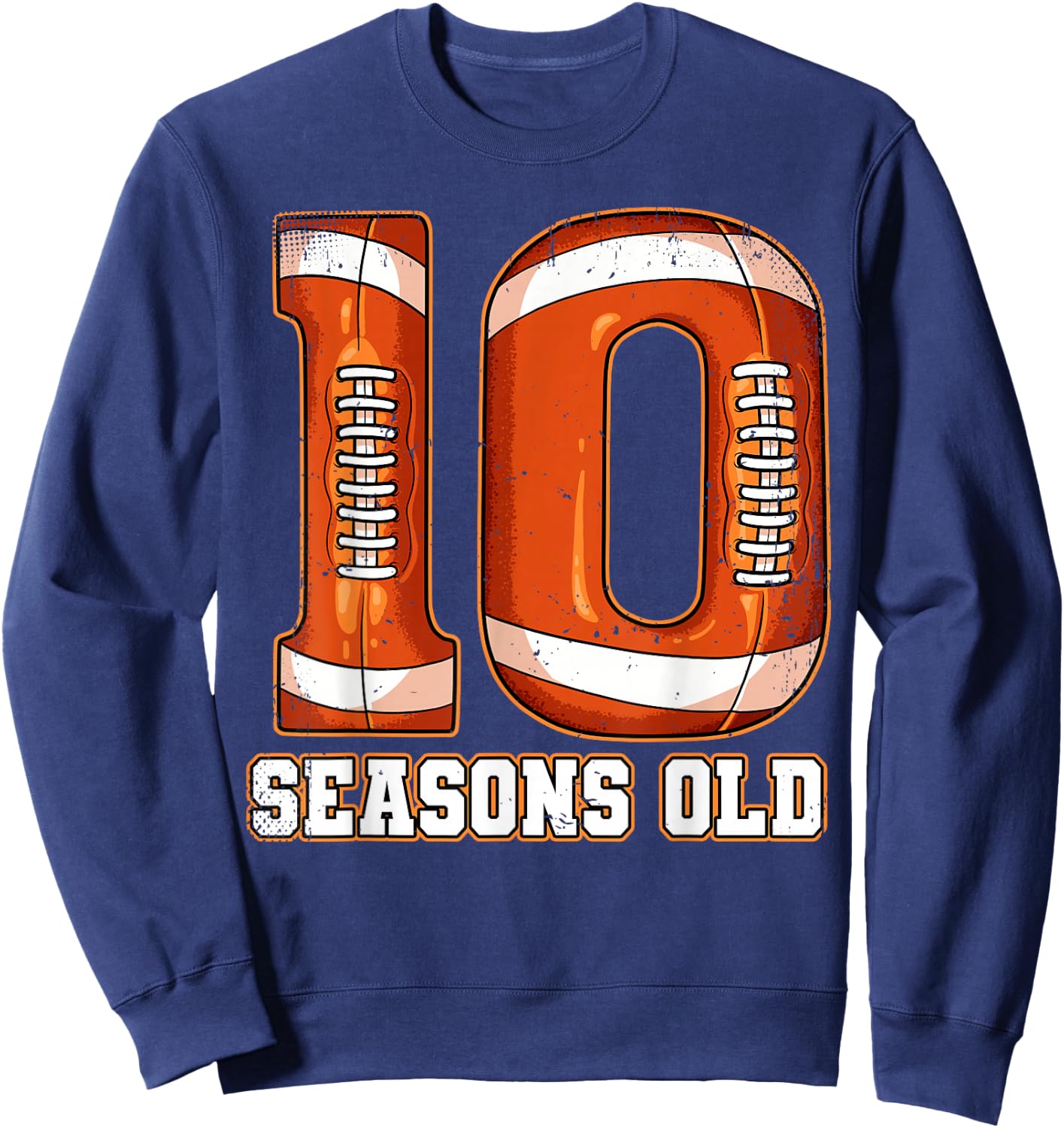 10th Birthday Football Sweatshirt - Sweatshirt | Navy