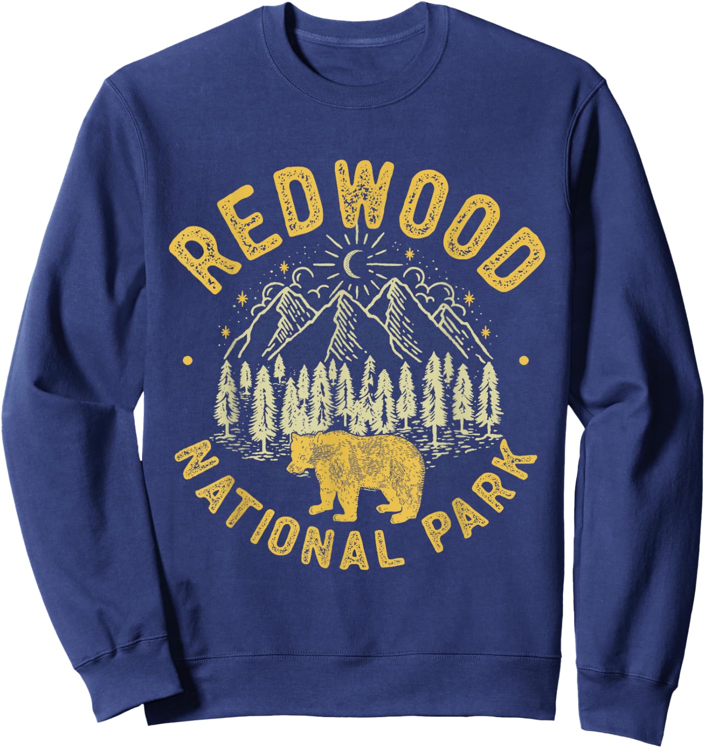 Redwood National Park Bear California Redwood Forest Sweatshirt - Sweatshirt | Navy