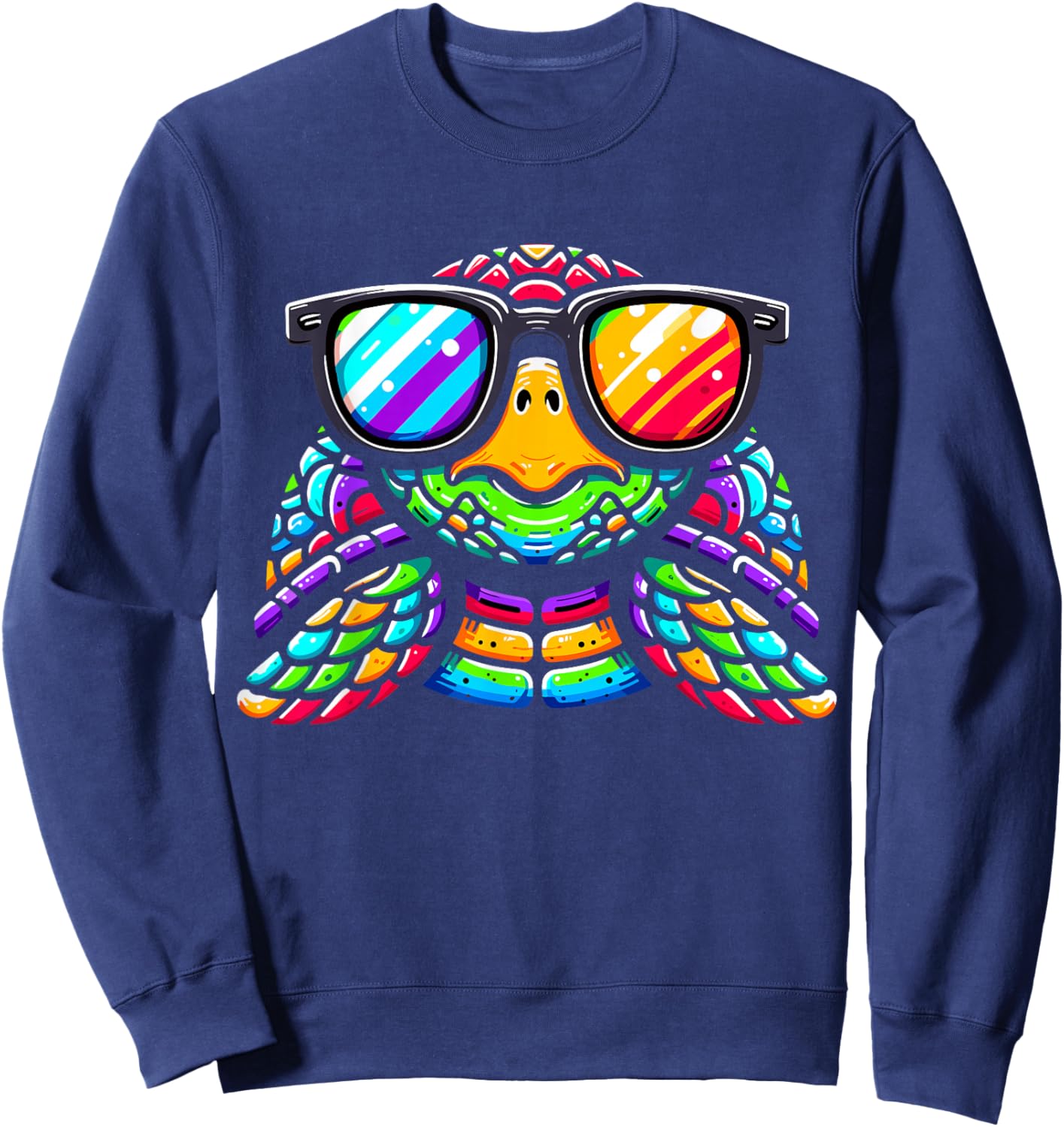 Tie-Dye Turtle Peace Hippie Sweatshirt - Sweatshirt | Navy