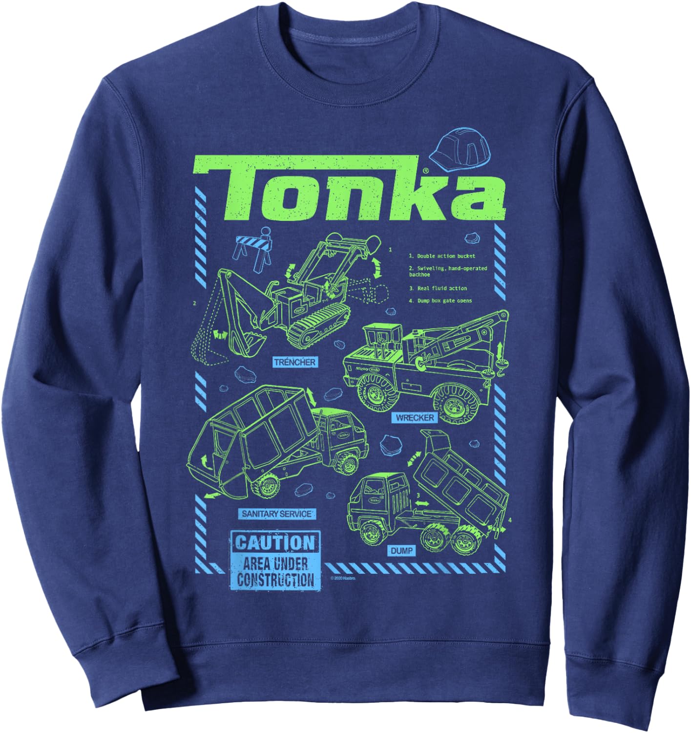 Tonka Truck Schematics Sweatshirt - Sweatshirt | Navy
