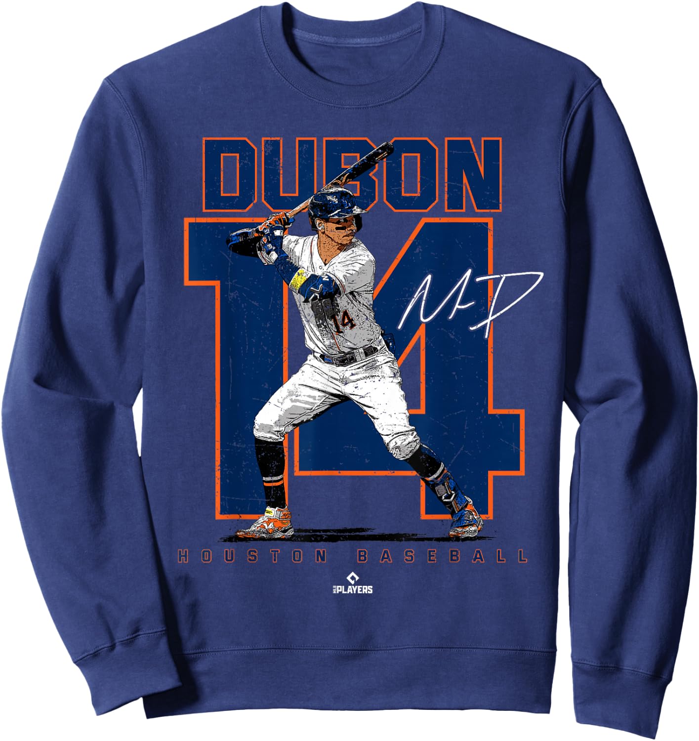 Number and Portrait Mauricio Dubon Houston MLBPA Sweatshirt - Sweatshirt | Navy