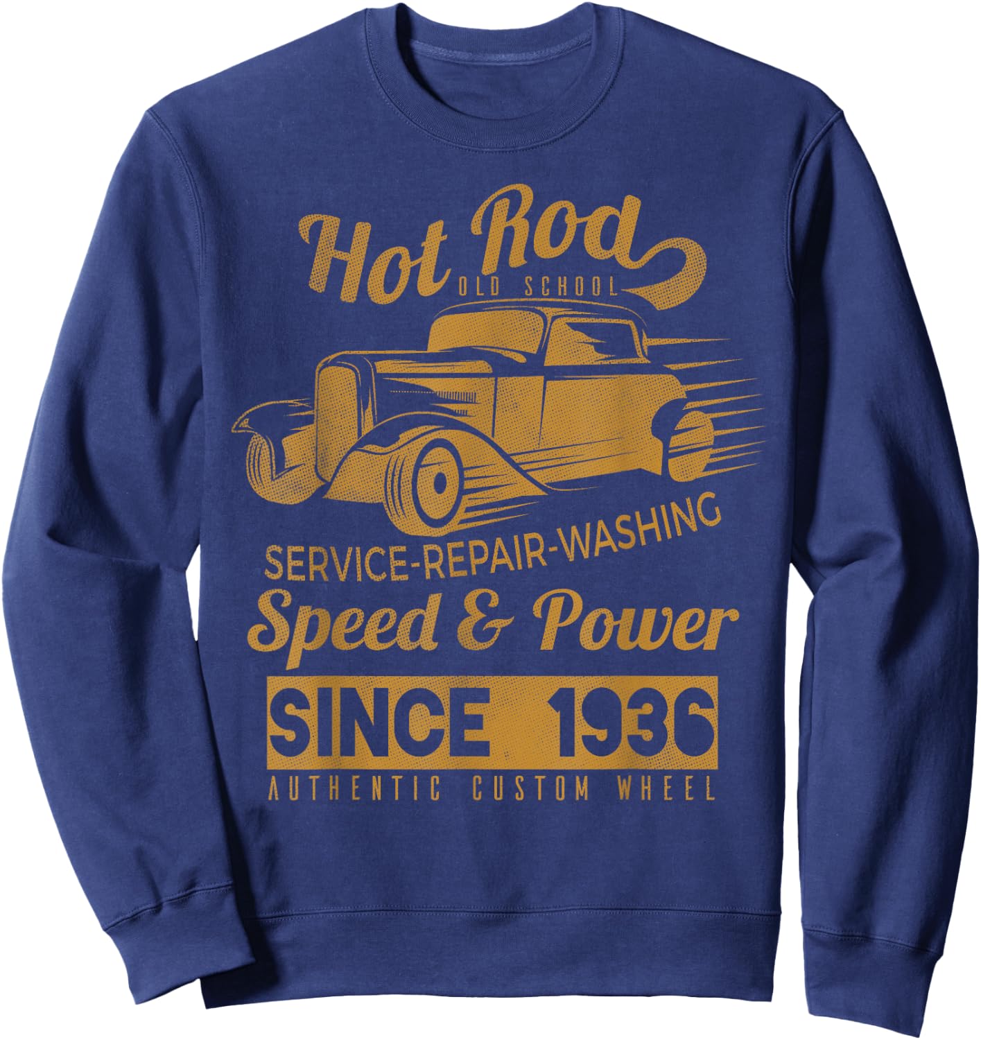 Hot Rod Oldschool Racing Car Sweatshirt - Sweatshirt | Navy