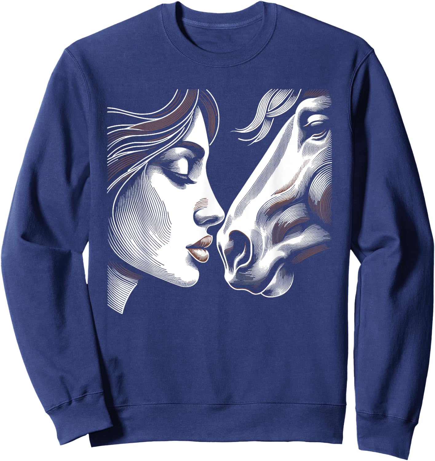Horse Mom Equestrian Horseback Riding Cowgirl Sweatshirt - Sweatshirt | Navy