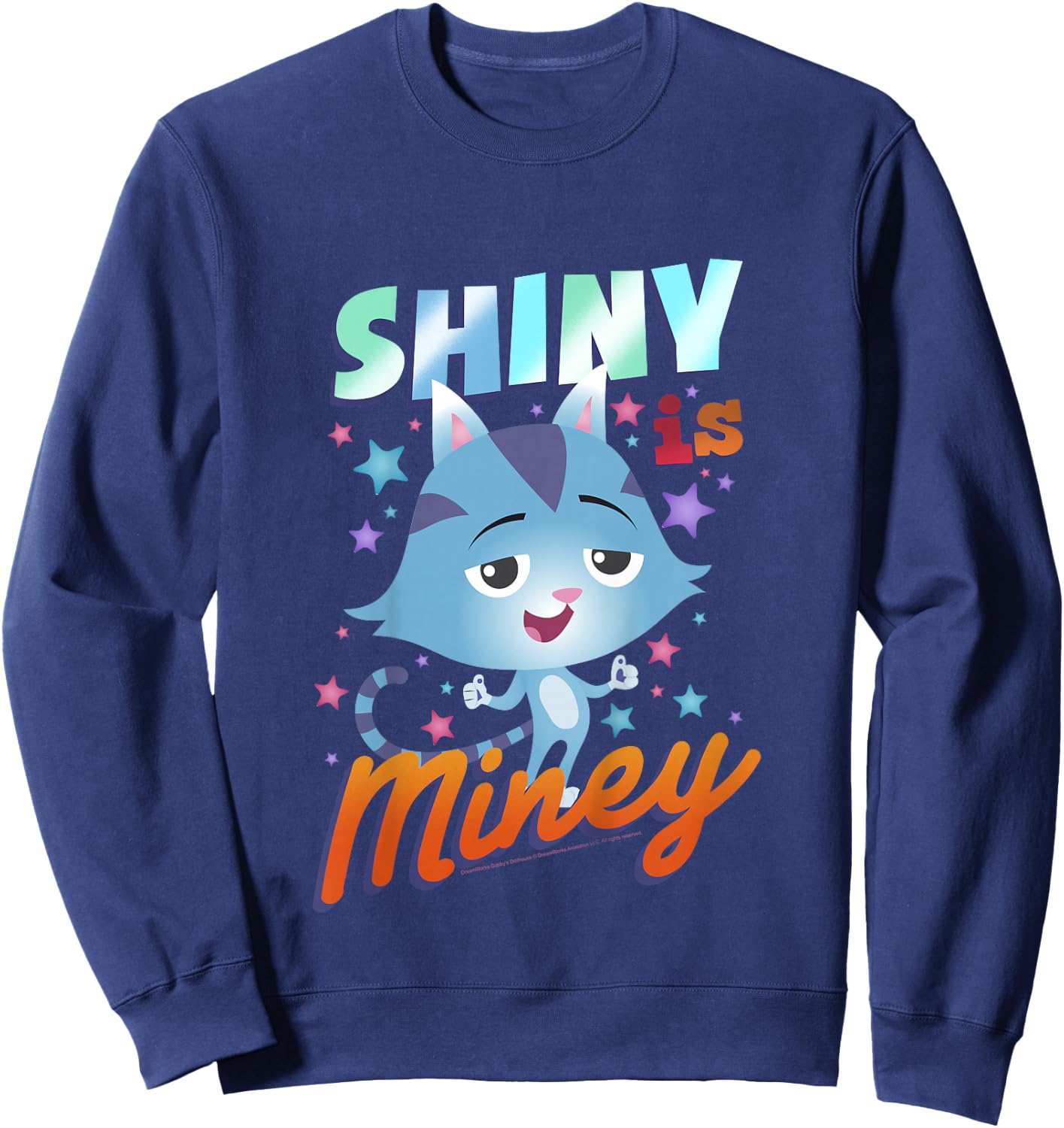 Kids Gabby's Dollhouse CatRat Shiny Is Miney Sweatshirt - Sweatshirt | Navy