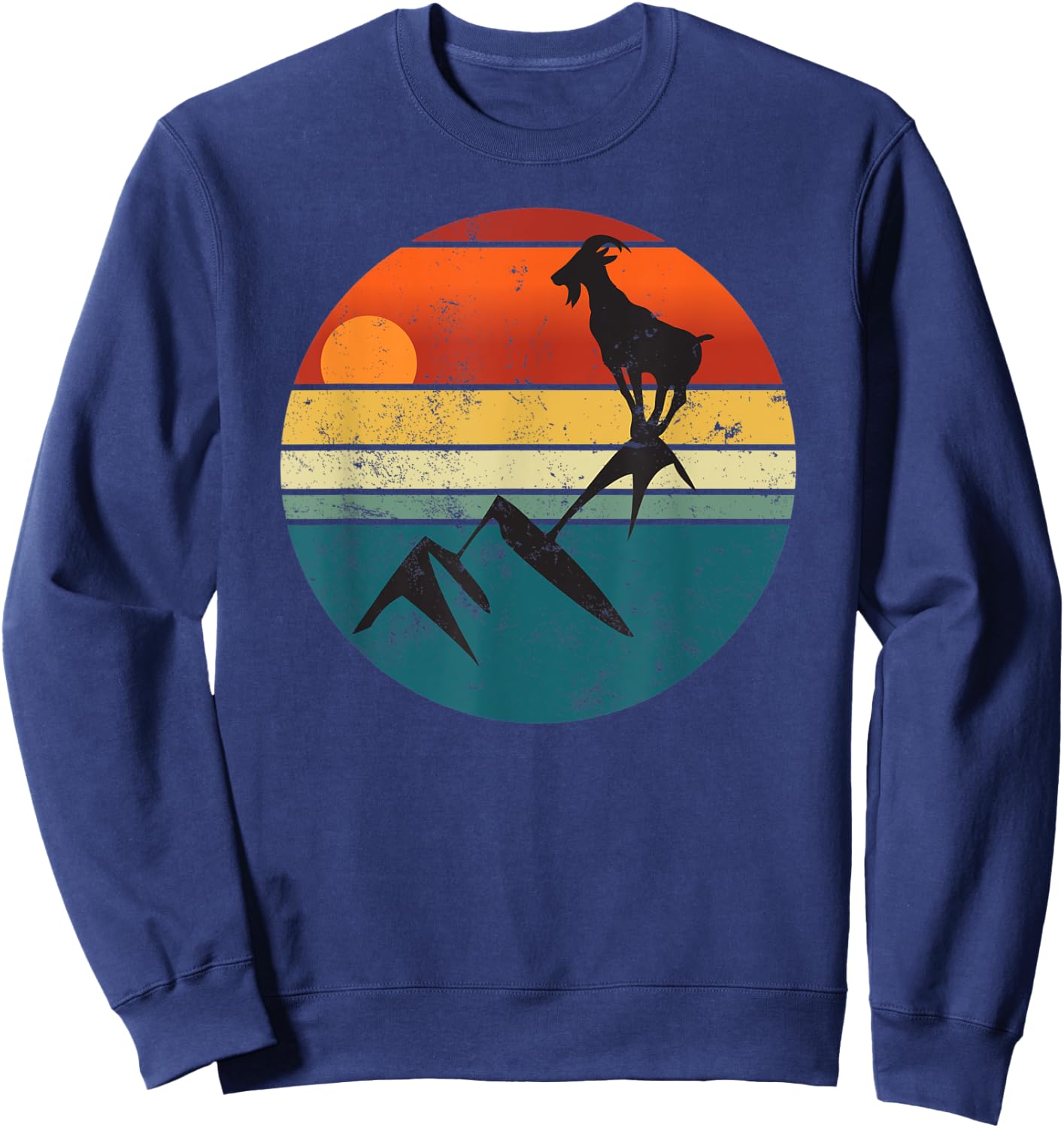 Funny Retro Vintage Goat Lovers Camp Lovers Women Sweatshirt - Sweatshirt | Navy