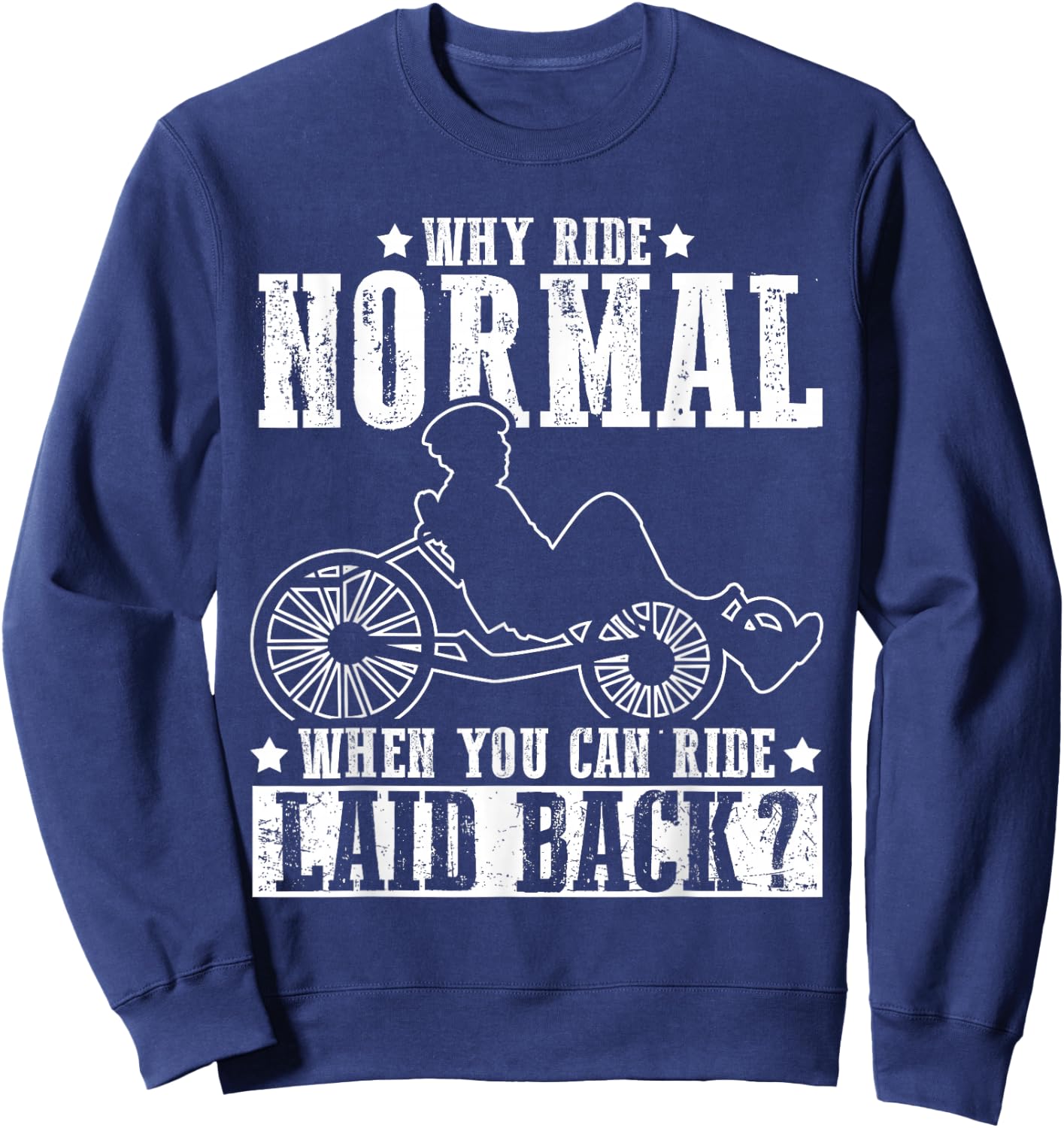 Recumbent Biker Ride Motorcycle Accessories Sweatshirt - Sweatshirt | Navy