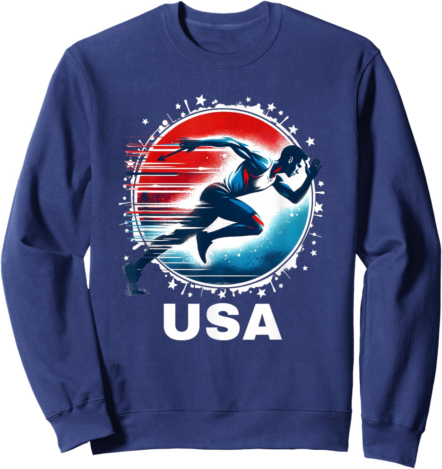 USA Team Track and Field Shirt Track and Field Apparel Track Sweatshirt - Sweatshirt | Navy