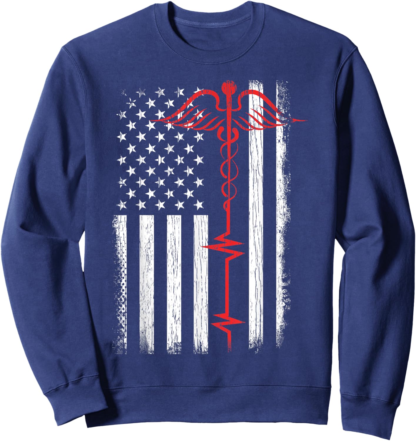 Patriot Apparel Nurse Hospital Health America USA Sweatshirt - Sweatshirt | Navy