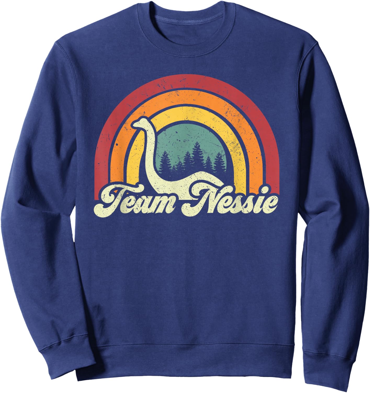 Loch Ness Monster Team Nessie Retro Cryptozoology Sweatshirt - Sweatshirt | Navy