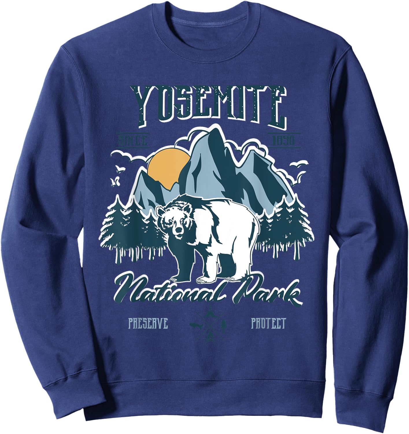 California National Park Yosemite National Park Sweatshirt - Sweatshirt | Navy