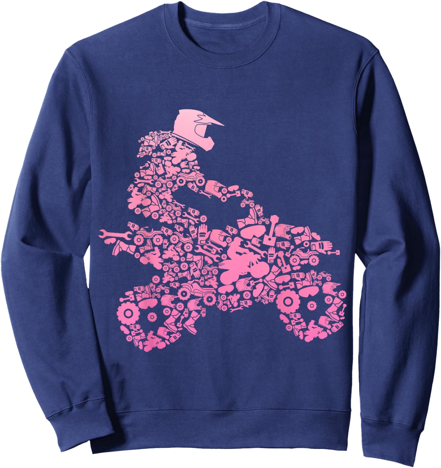 ATV Girl Quad Bike 4 Wheeler Funny Quad Girls Sweatshirt - Sweatshirt | Navy