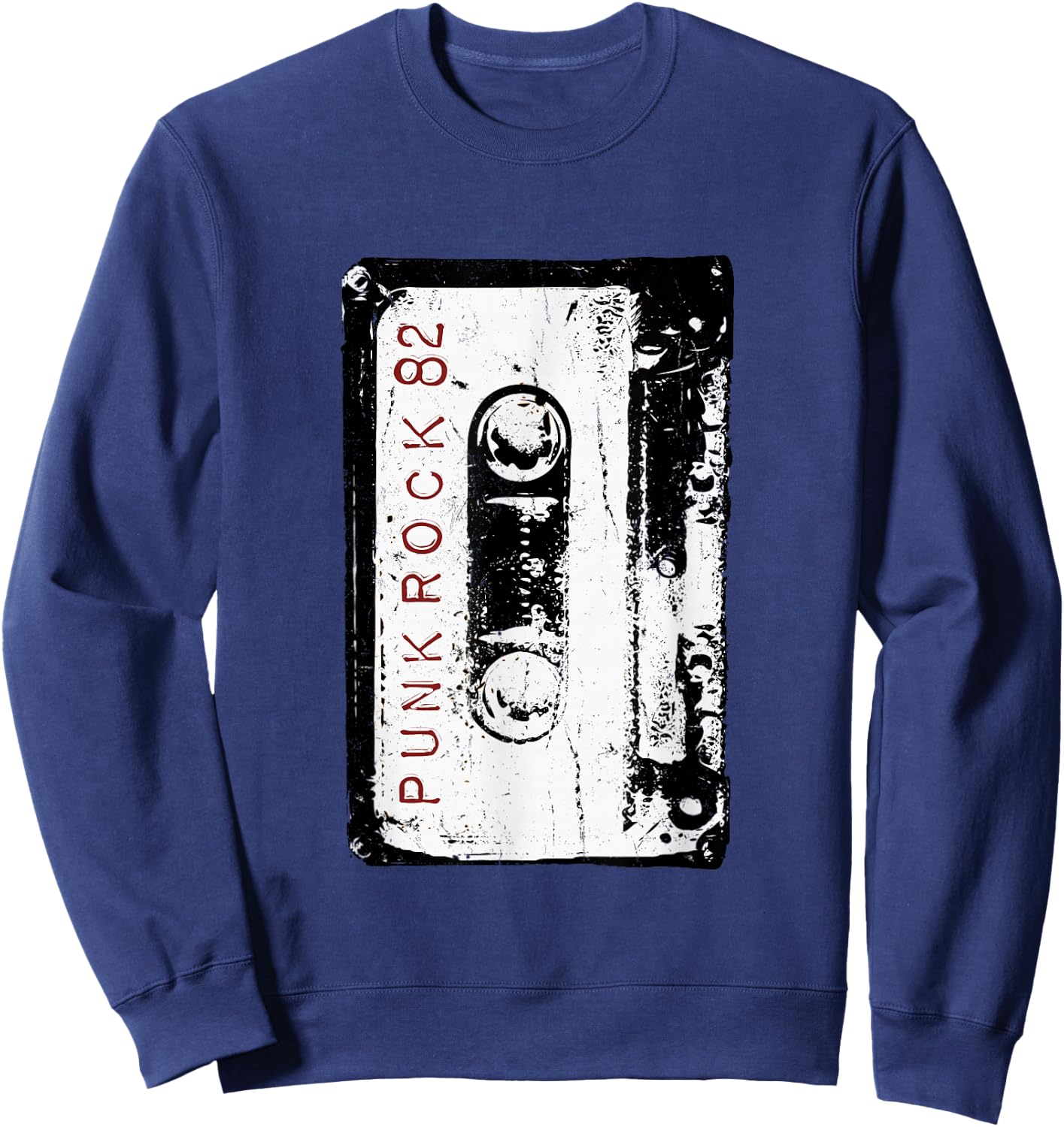 Punk Rock 80's Retro Concert Mixtape Cassette Vintage Sweatshirt - Sweatshirt | Navy