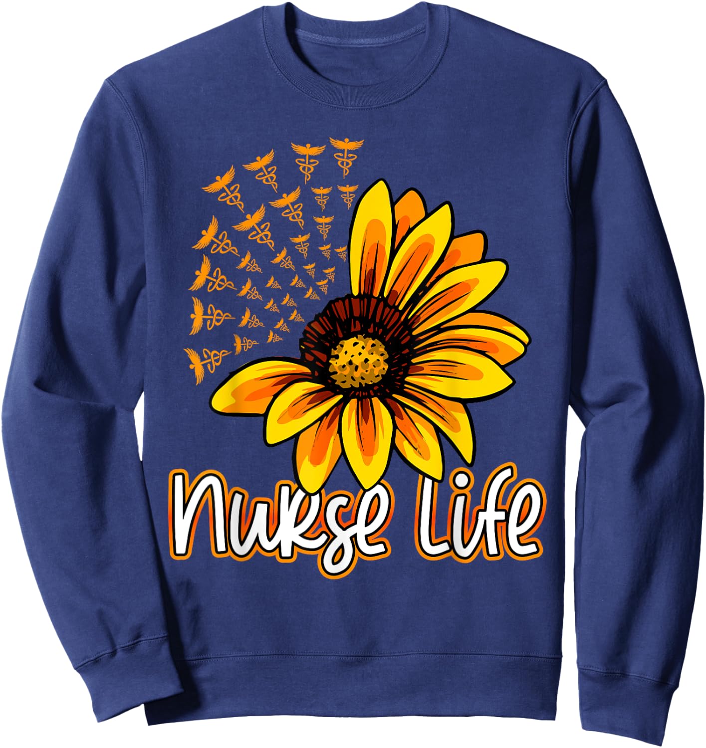 Nurse Life Outfit Nurse Logo Nursing Clinical RN LPN Sweatshirt - Sweatshirt | Navy