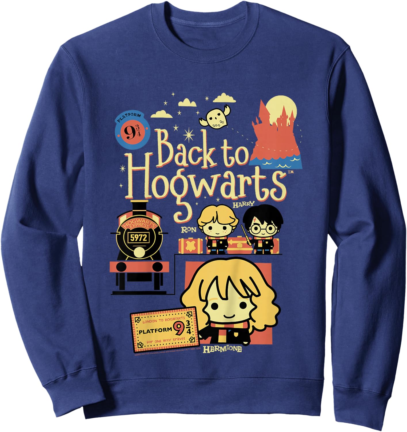 Kids Harry Potter Chibi Back to Hogwarts Sweatshirt - Sweatshirt | Navy