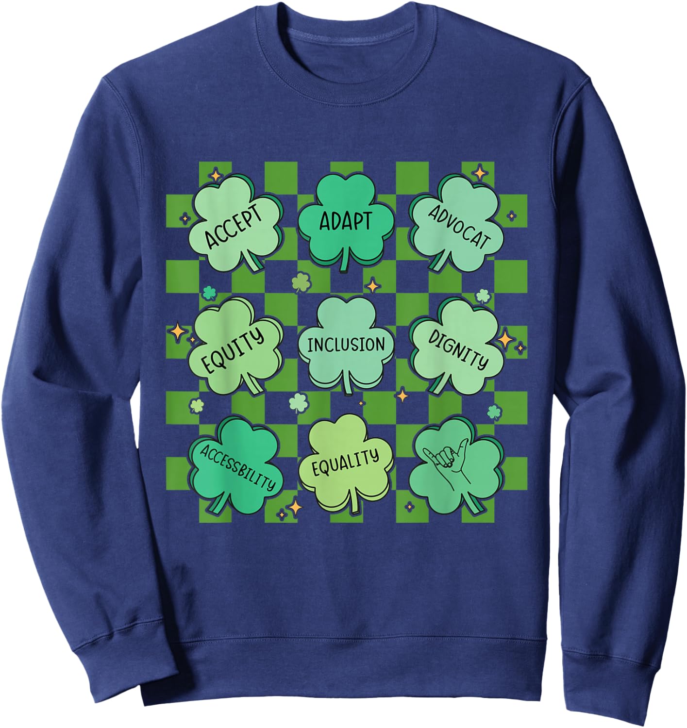 Special Education Teacher St. Patricks Day Irish Shamrocks Sweatshirt - Sweatshirt | Navy