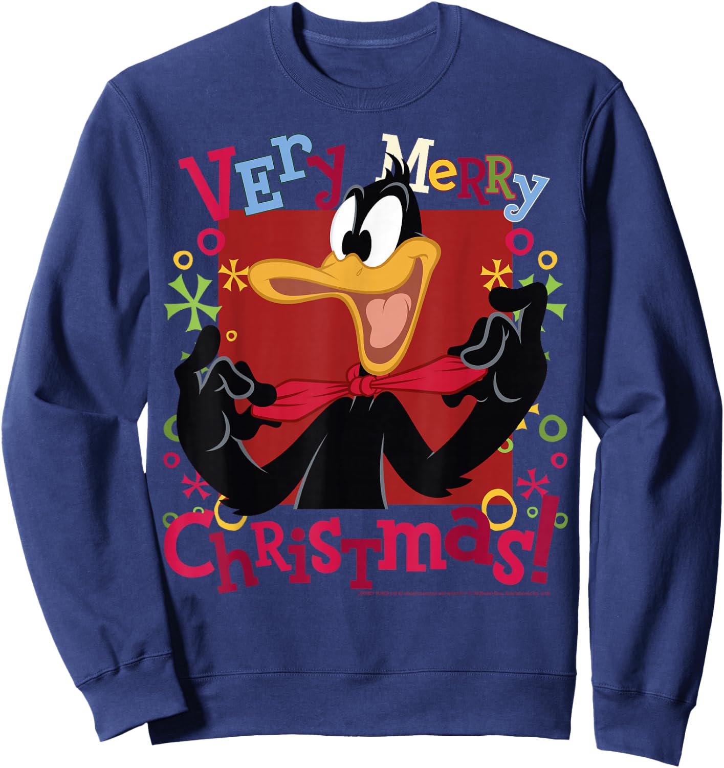 Looney Tunes Christmas Daffy Duck Very Merry Christmas Sweatshirt - Sweatshirt | Navy