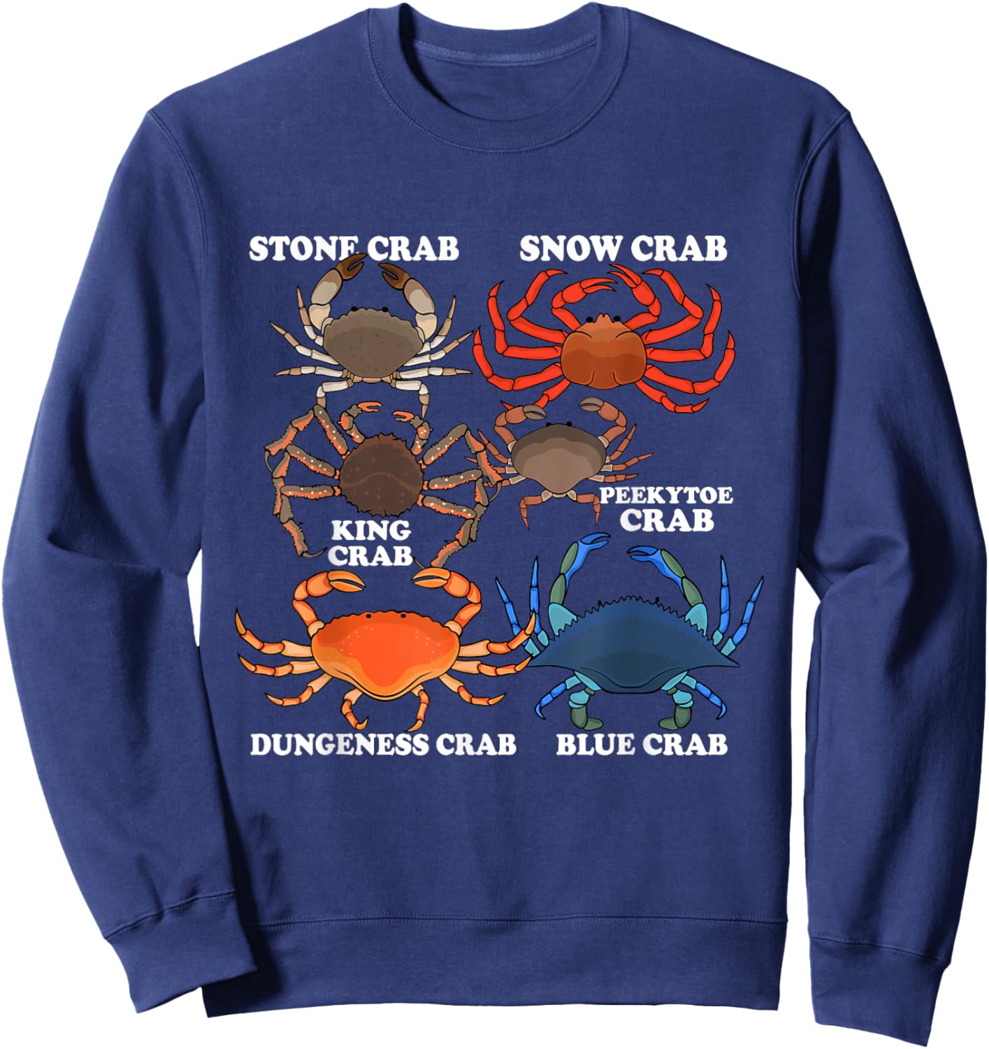 Crab Species Crab Lover Crab Fishing Men King Crabs Sweatshirt - Sweatshirt | Navy