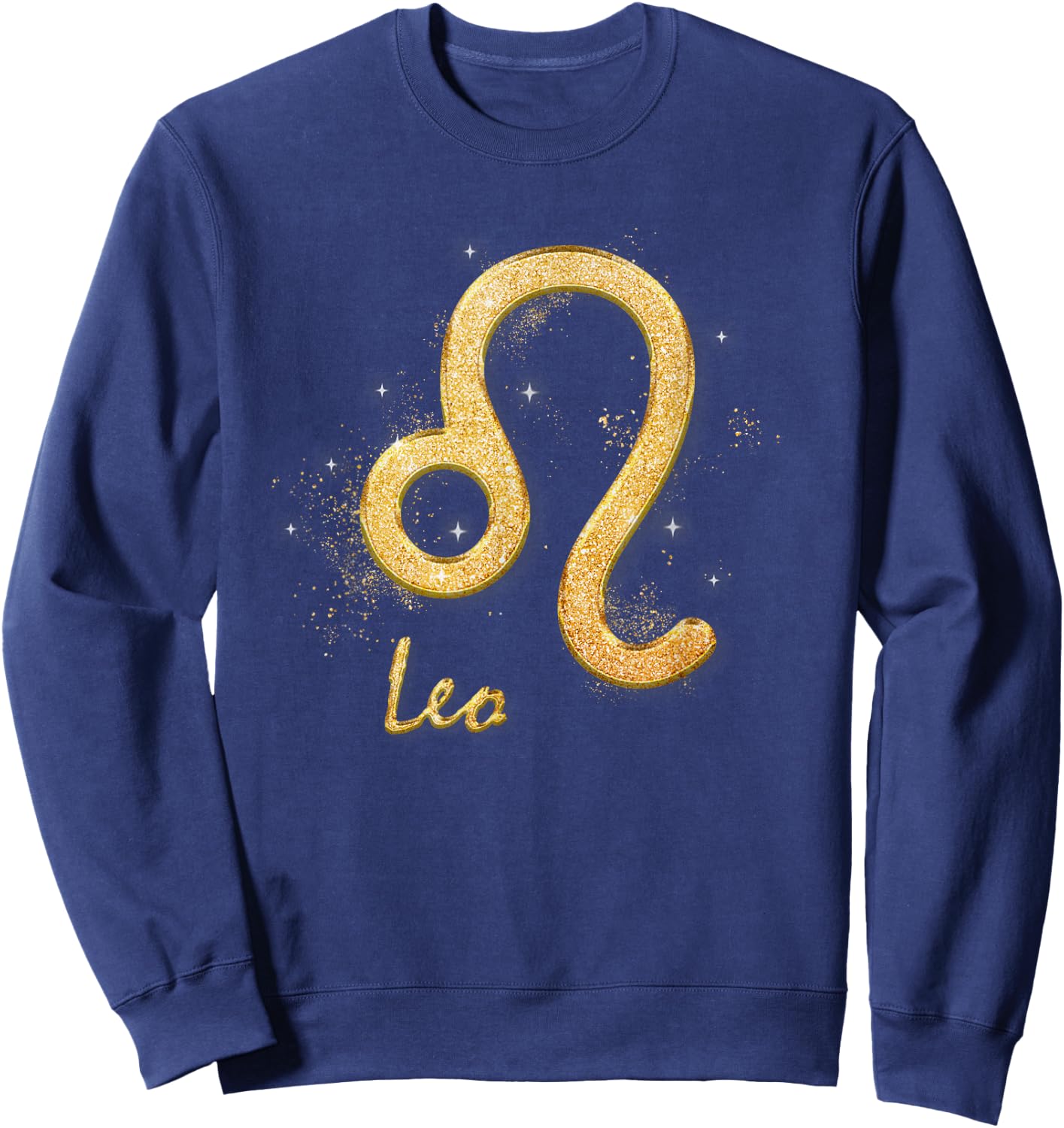 Leo Golden Sign Zodiac July August Birthday Sweatshirt - Sweatshirt | Navy