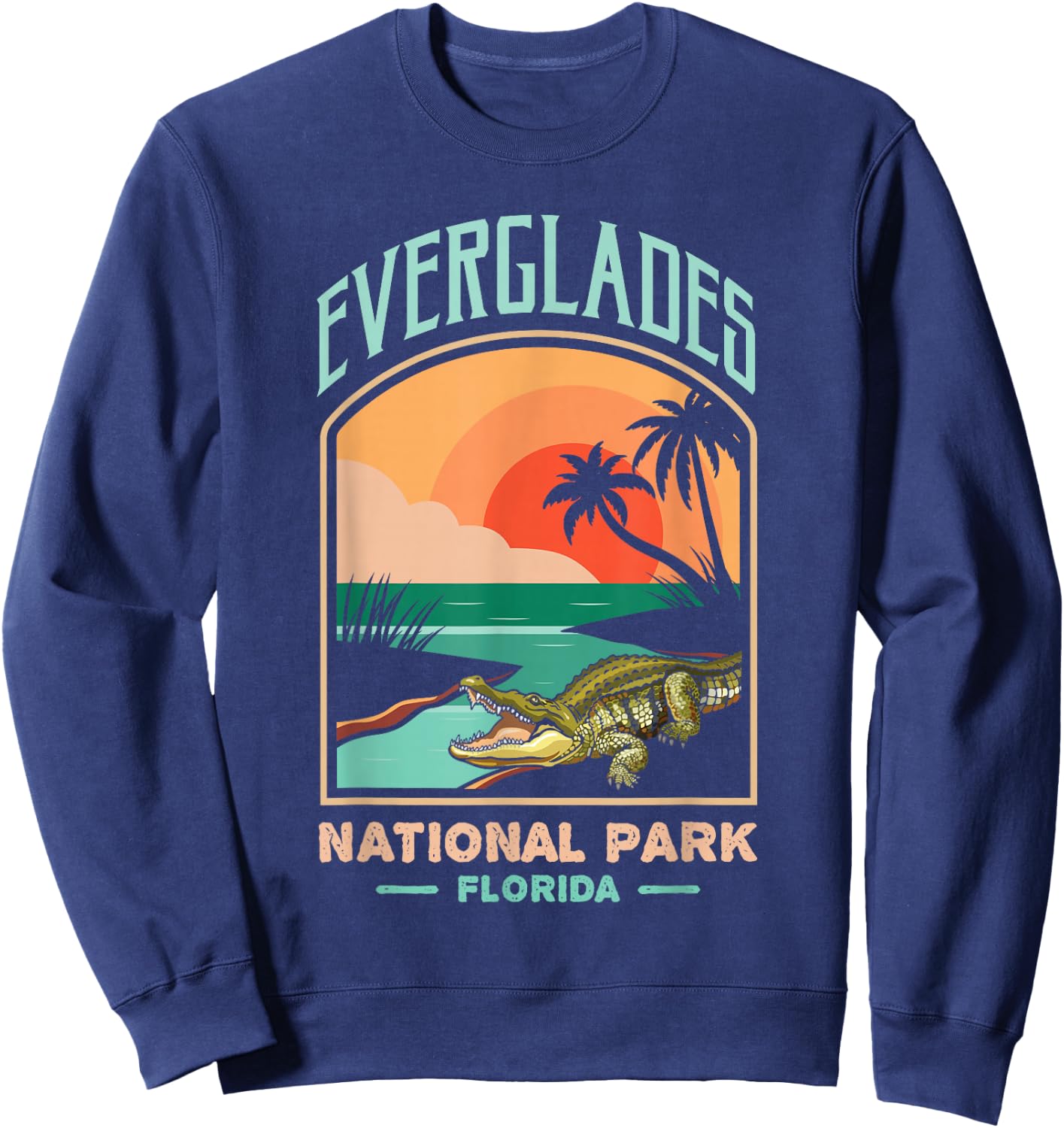 Everglades National Park US Crocodile Florida Alligators Sweatshirt - Sweatshirt | Navy