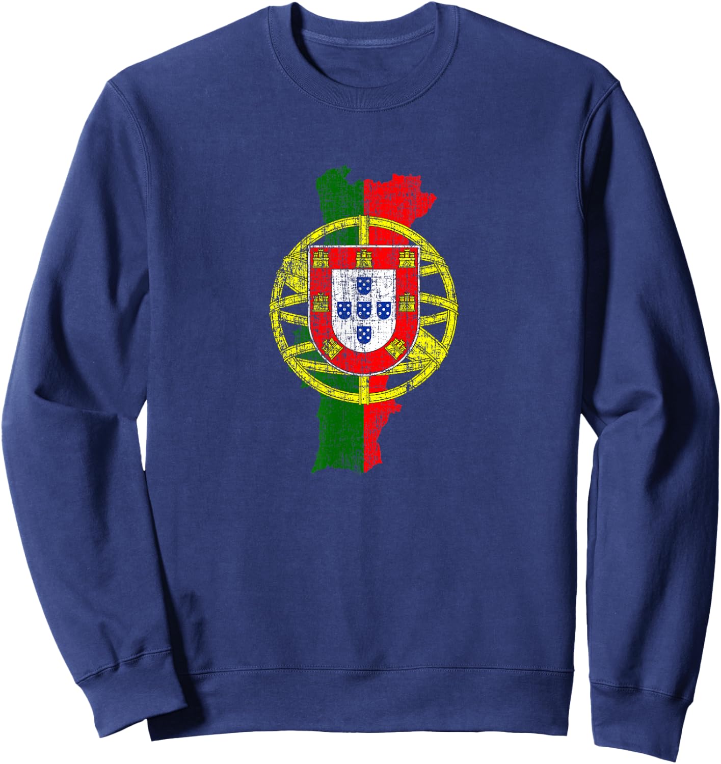 Portuguese Map and Flag Keepsake - Portugal Sweatshirt - Sweatshirt | Navy
