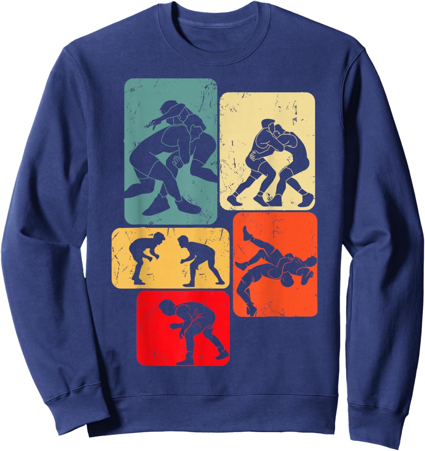 Wrestling Wrestler Men Boys Kids Sweatshirt - Sweatshirt | Navy