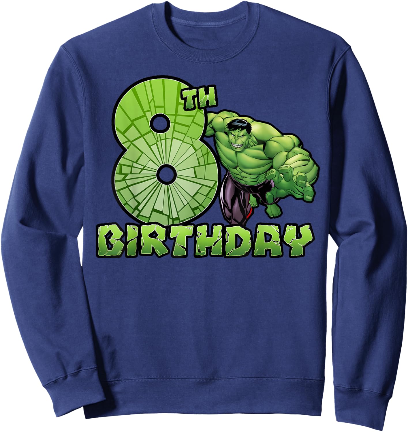 Marvel Avengers Hulk Smash 8th Birthday Sweatshirt - Sweatshirt | Navy