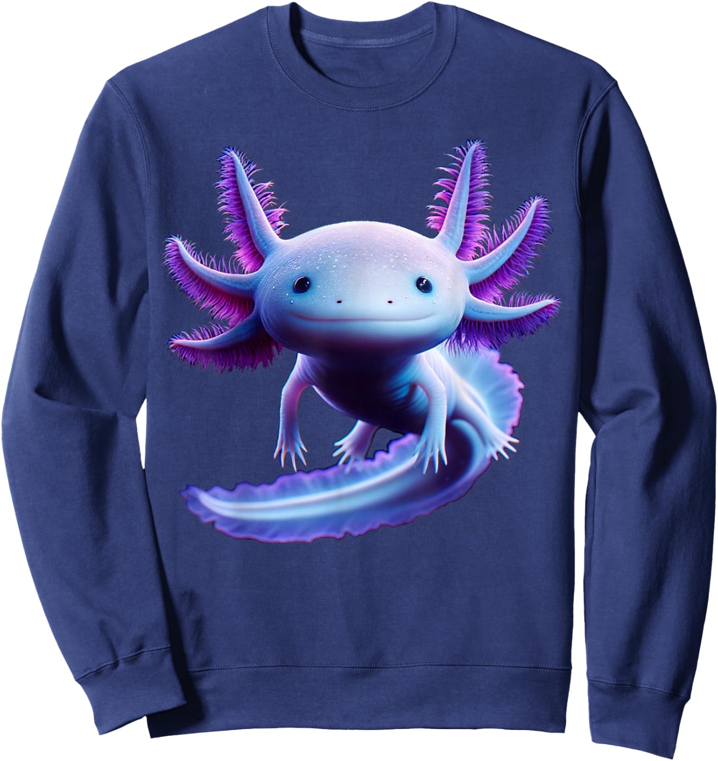 Axolotl Anime Cute Axolotl Sweatshirt - Sweatshirt | Navy