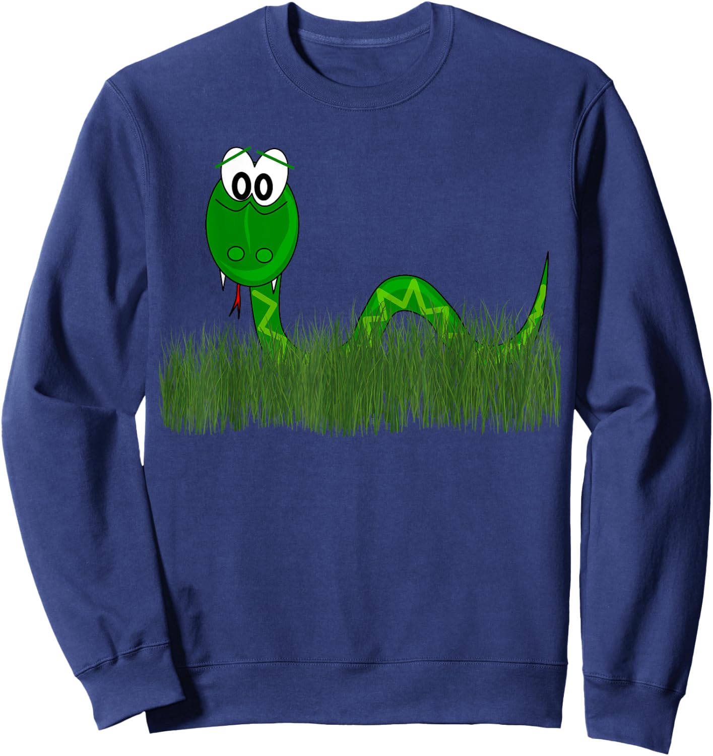 Cute Snake In The Grass Sweatshirt - Sweatshirt | Navy