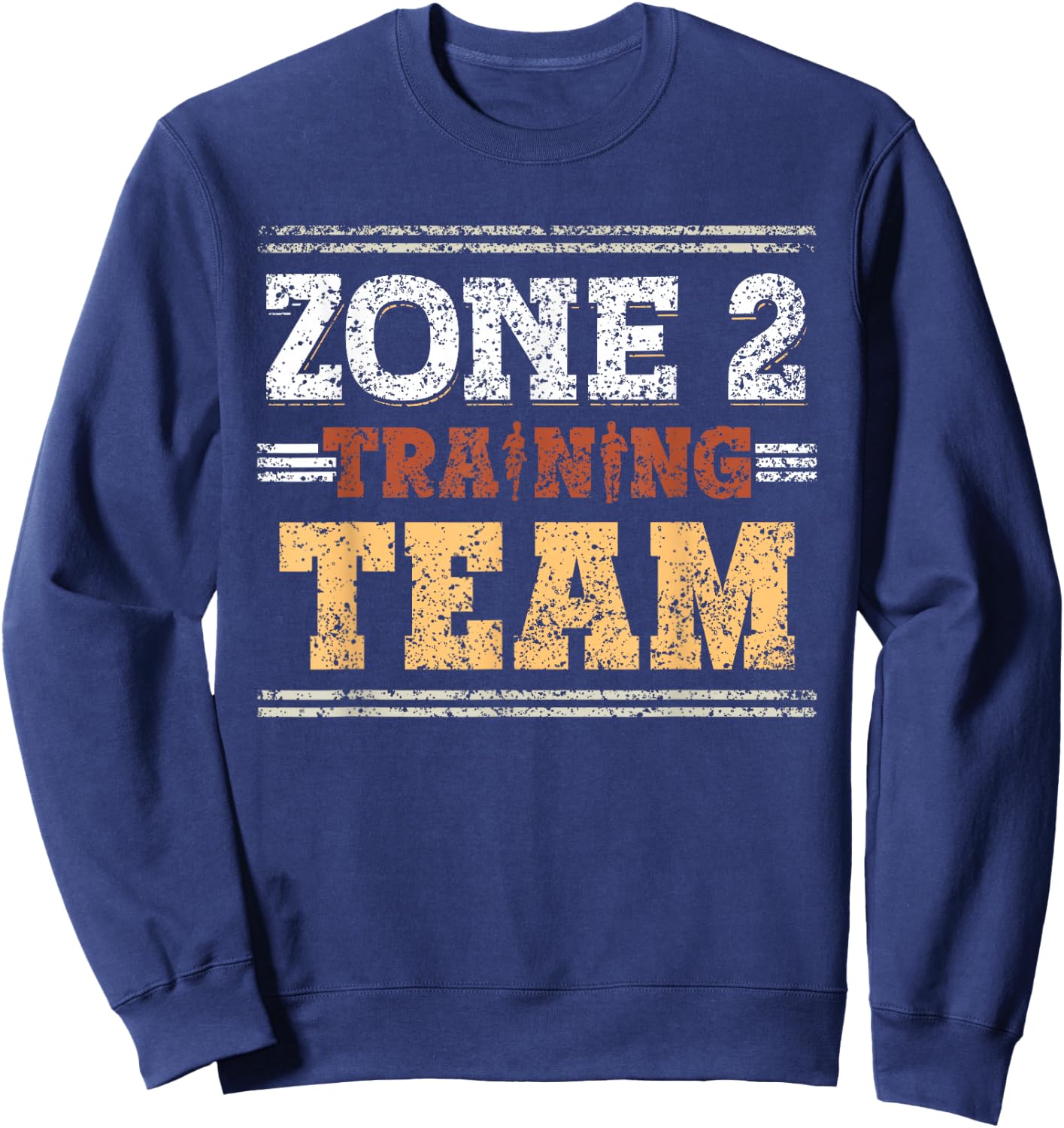 Zone 2 Training Team Fitness Cardio Sport Zone 2 Sweatshirt - Sweatshirt | Navy