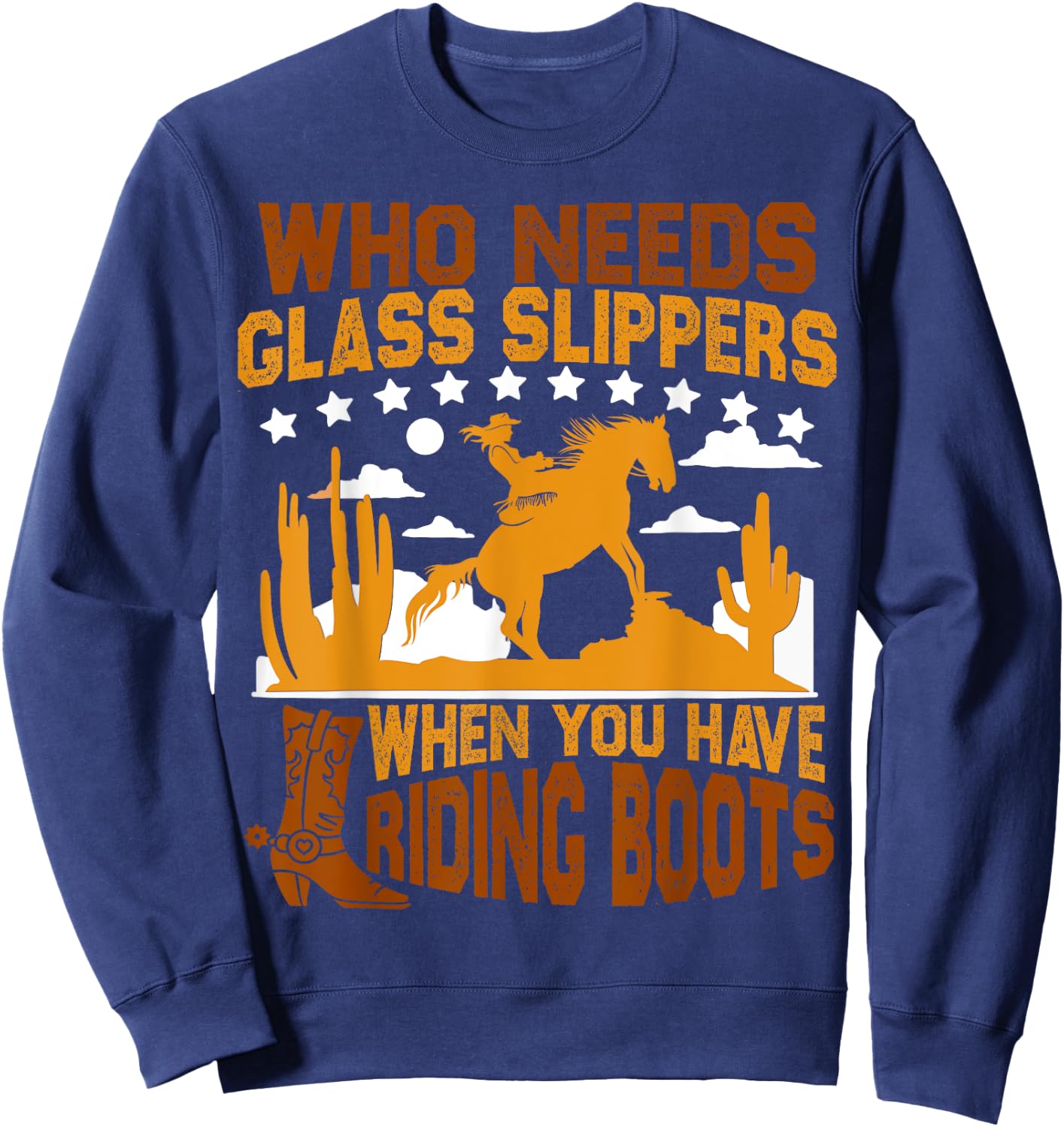 Horse Lover Funny Equestrian Horse Girl Horseback Riding Sweatshirt - Sweatshirt | Navy