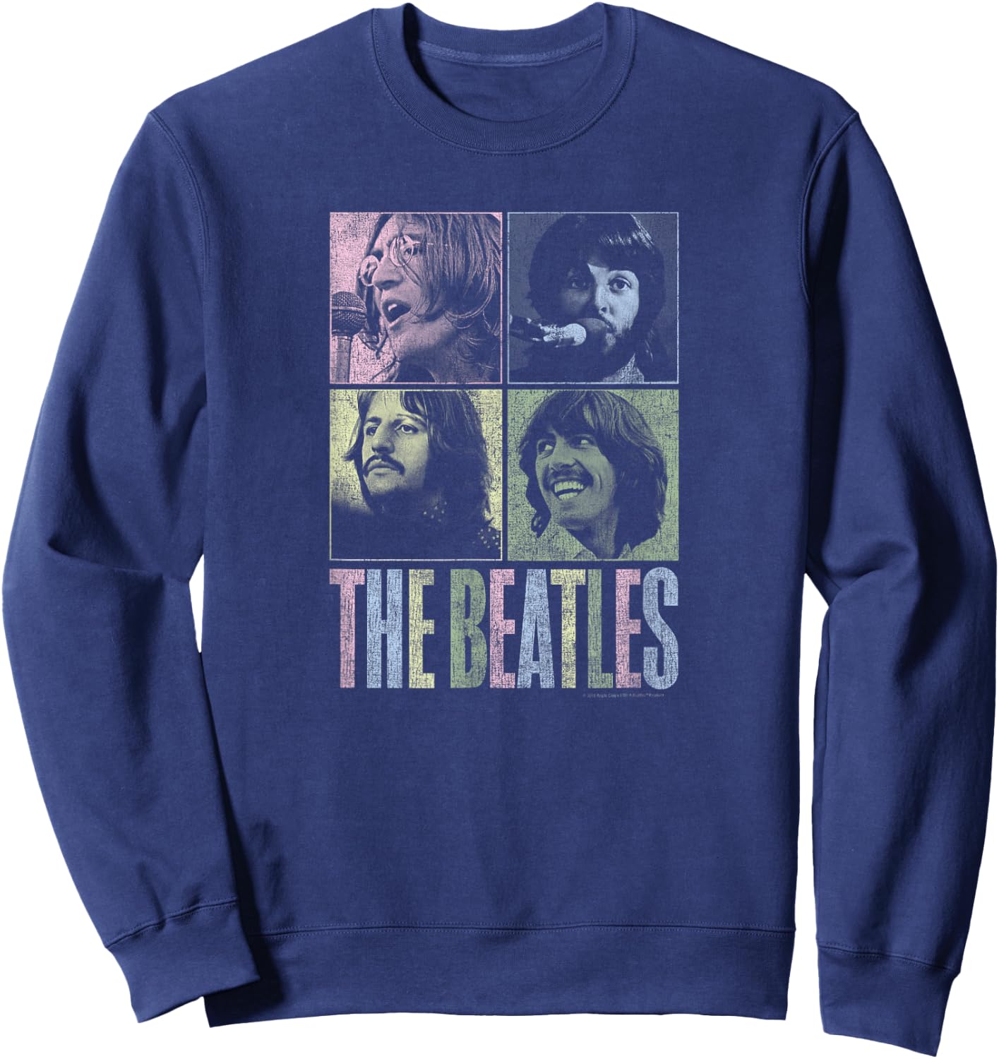 The Beatles - let it be squares Sweatshirt - Sweatshirt | Navy