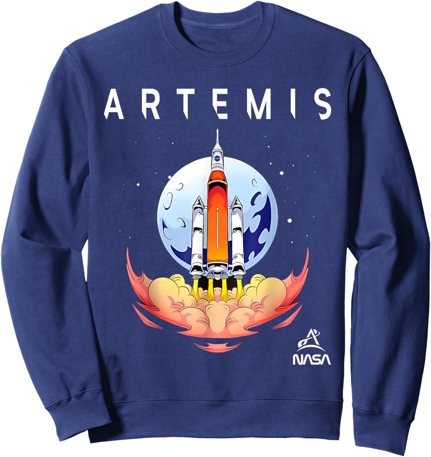 NASA Artemis Mission Moon SLS Launch Sweatshirt - Sweatshirt | Navy